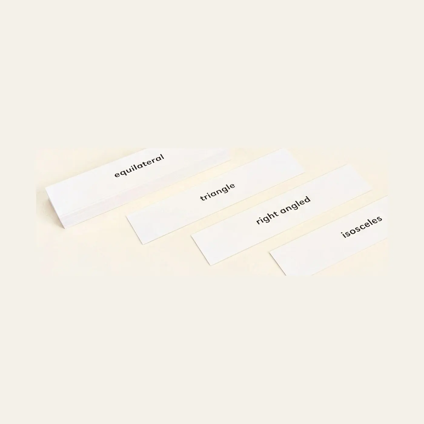Triangle Labels Advanced: Equilateral & Isosceles Vocabulary Cards: Montessori material | Faborino