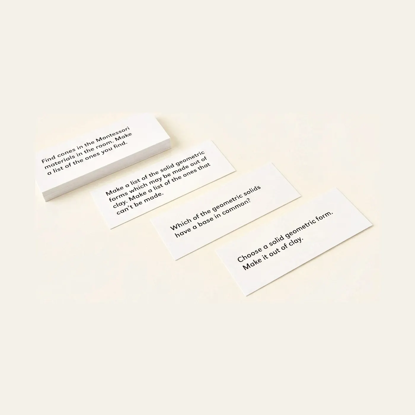 Geometric Solids Command Cards: Activity Instructions for 3D Shapes: Montessori material | Faborino