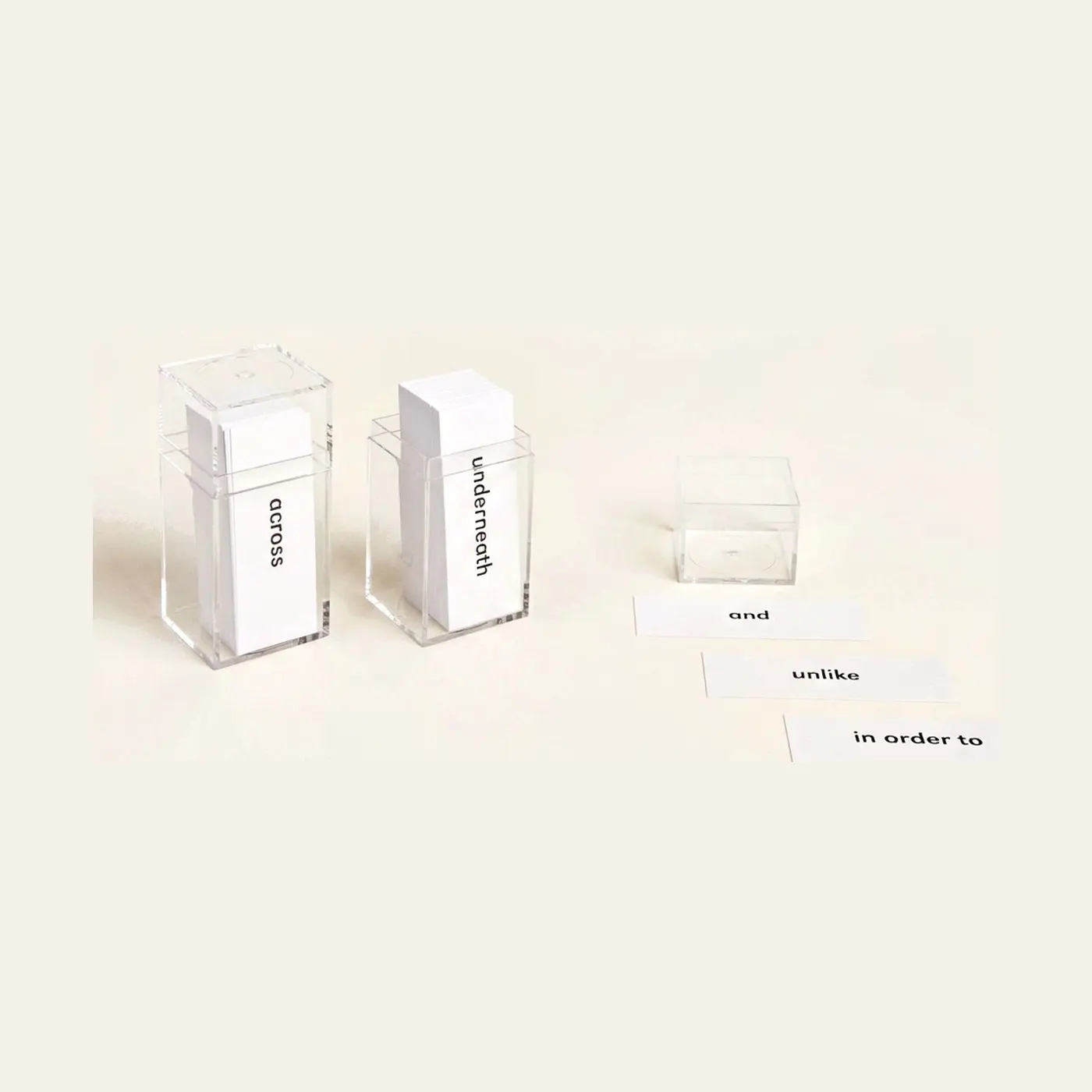 Conjunction And Prepositions: Montessori material | Faborino