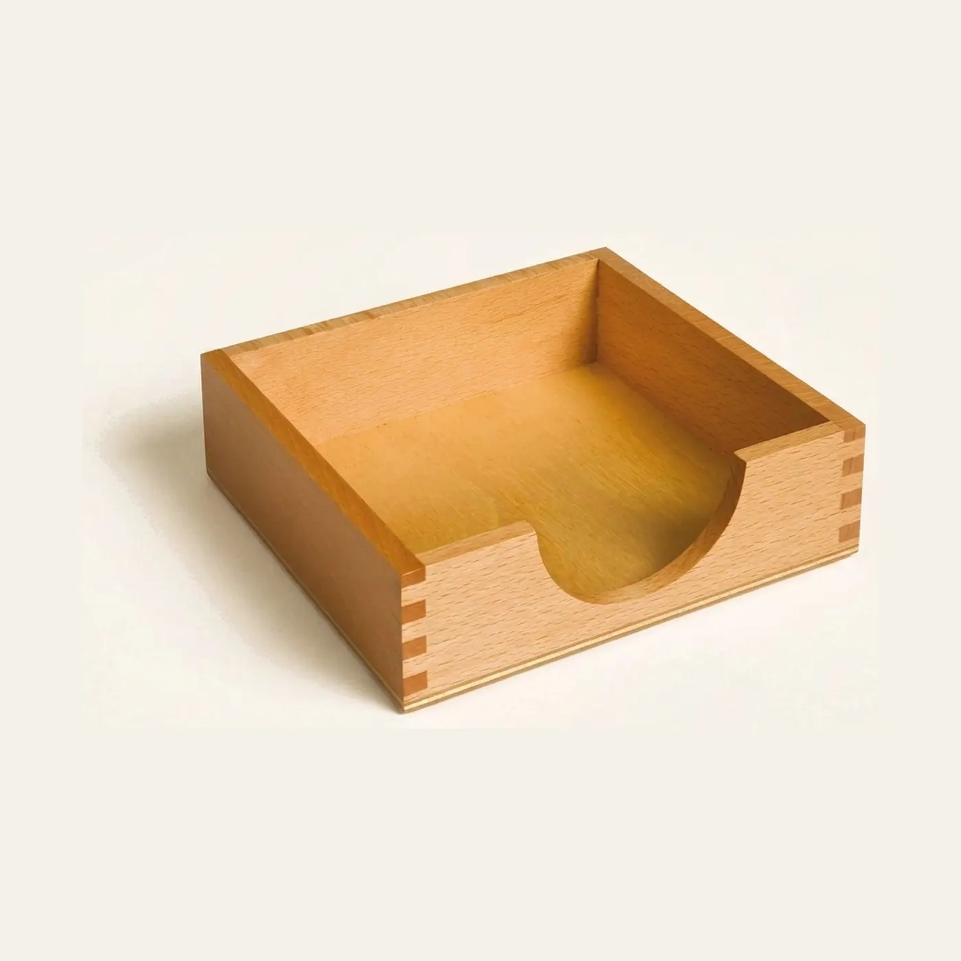 Paper Storage Box: 14×14cm Wooden Holder for Practical Life: Montessori material | Faborino