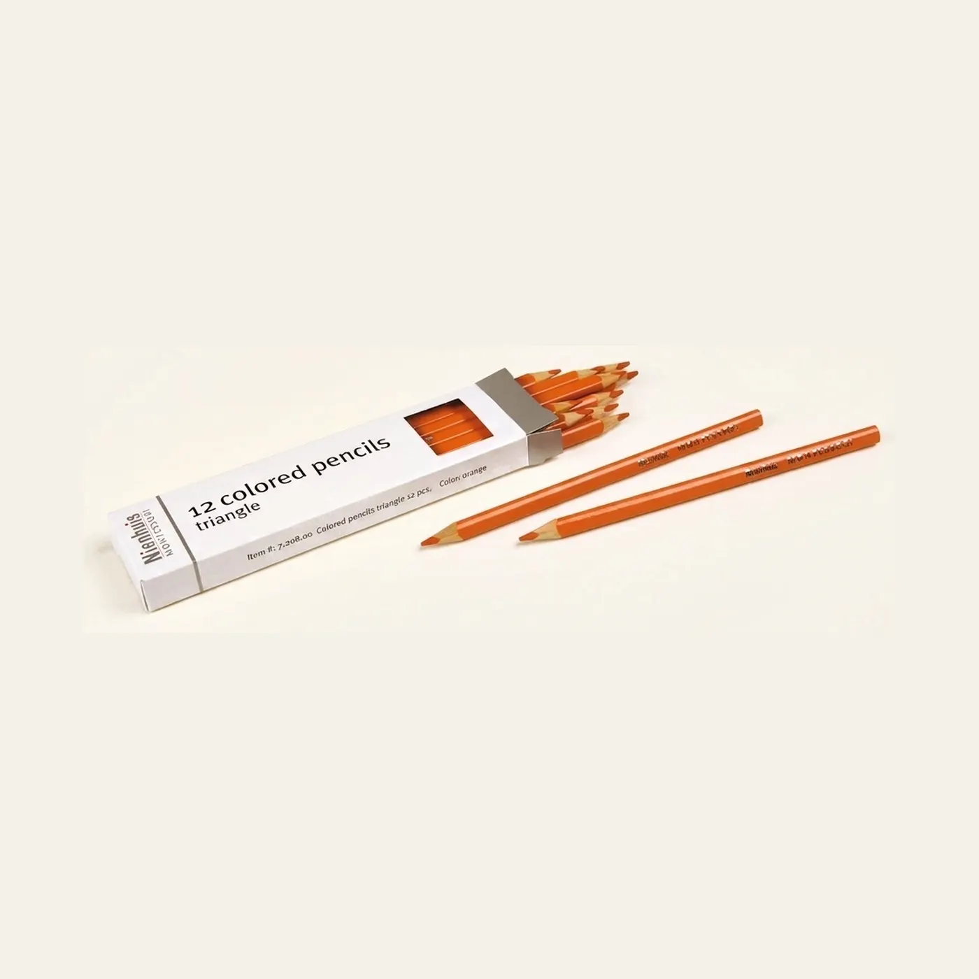3-Sided Inset Pencils: Orange: Montessori material | Faborino