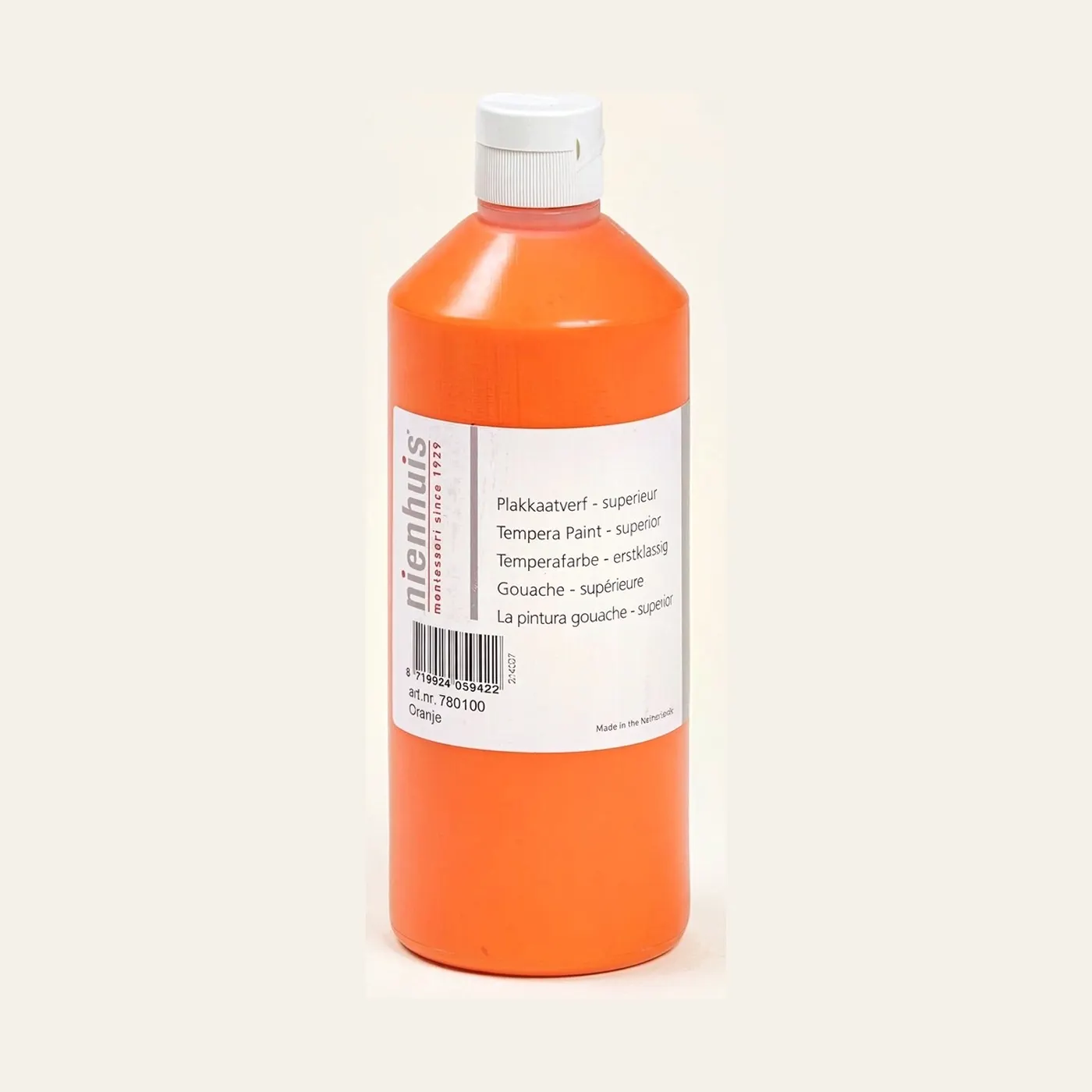 Tempera Paint - Premium: Orange: Montessori material | Faborino