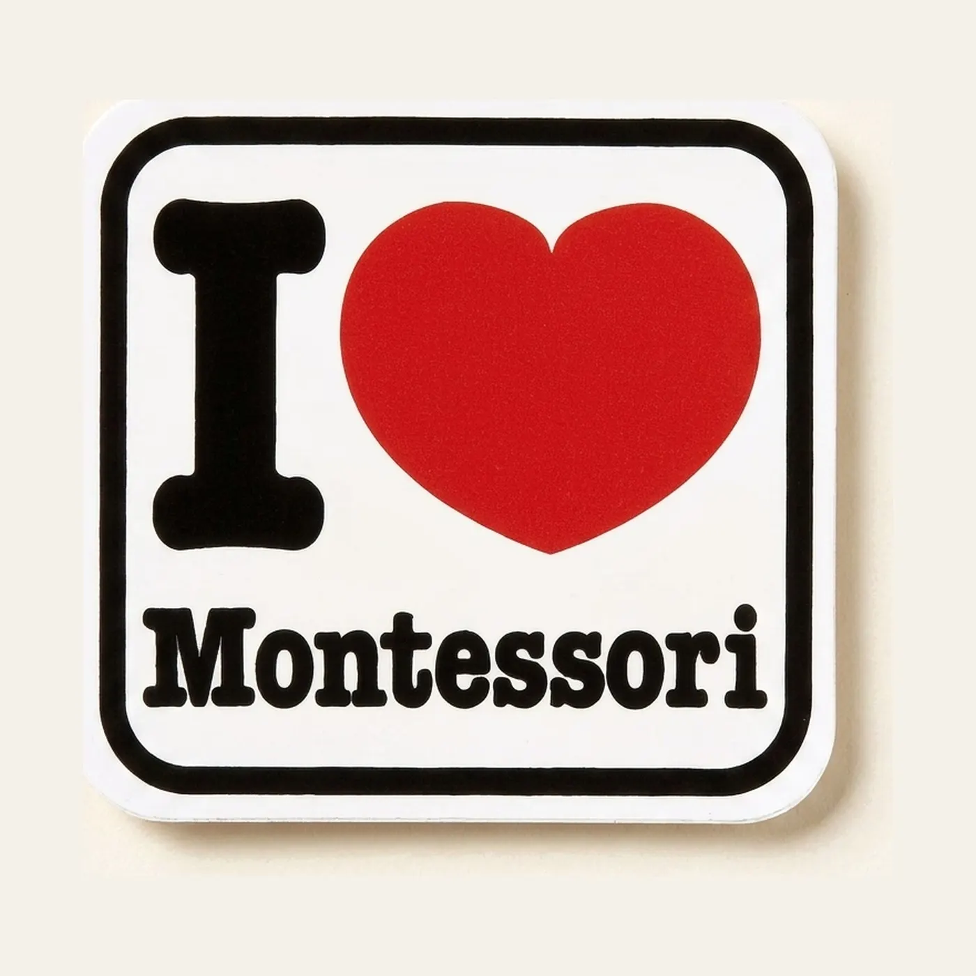 Vinyl Sticker: I Love Montessori: Montessori material | Faborino