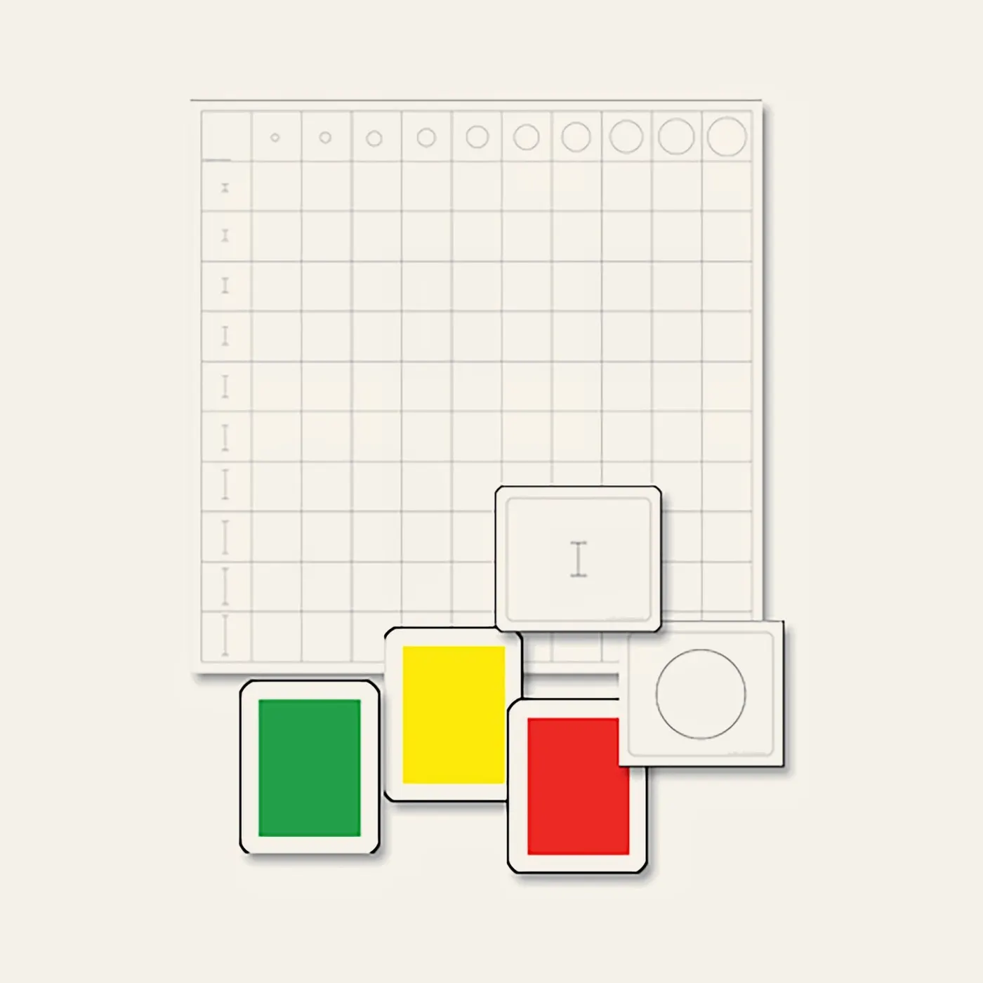 Knobless Cylinder Chart: Visual Discrimination Control Cards: Montessori material | Faborino