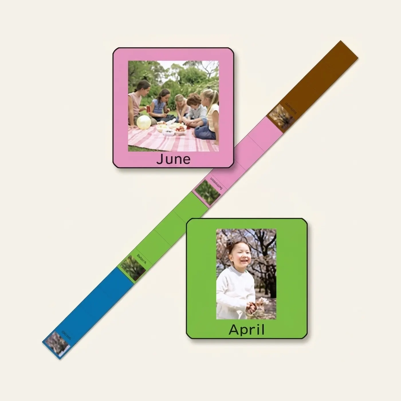 Seasons Timeline And Cards: Montessori material | Faborino