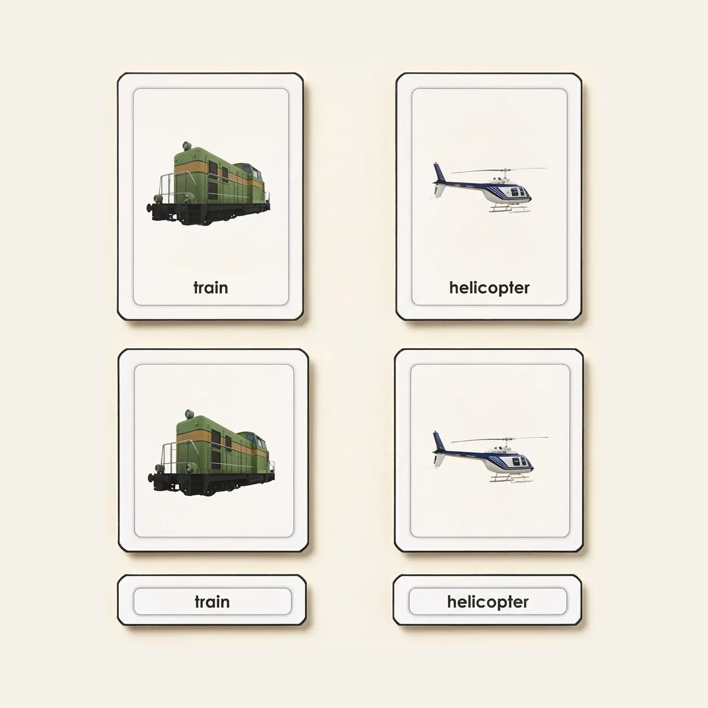 Transportation 3 Part Cards: Montessori material | Faborino