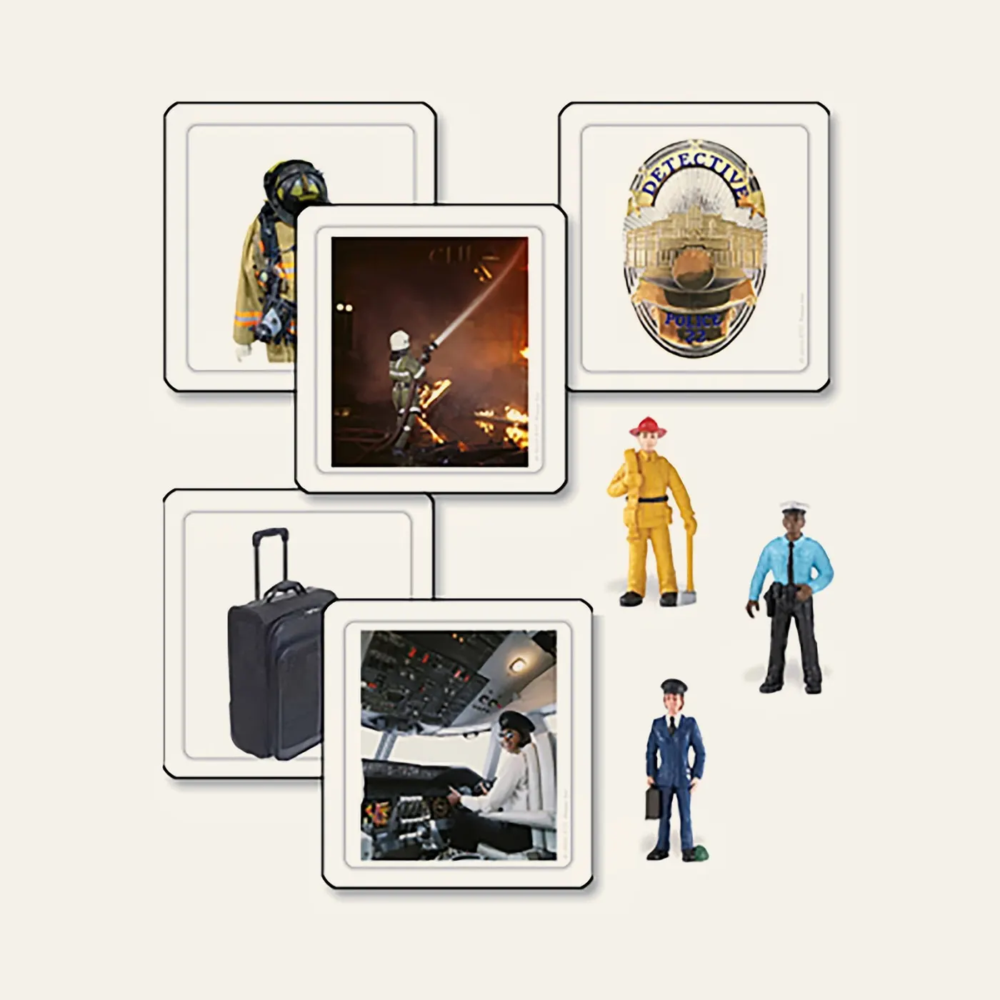 Community Helpers With Figures: Montessori material | Faborino