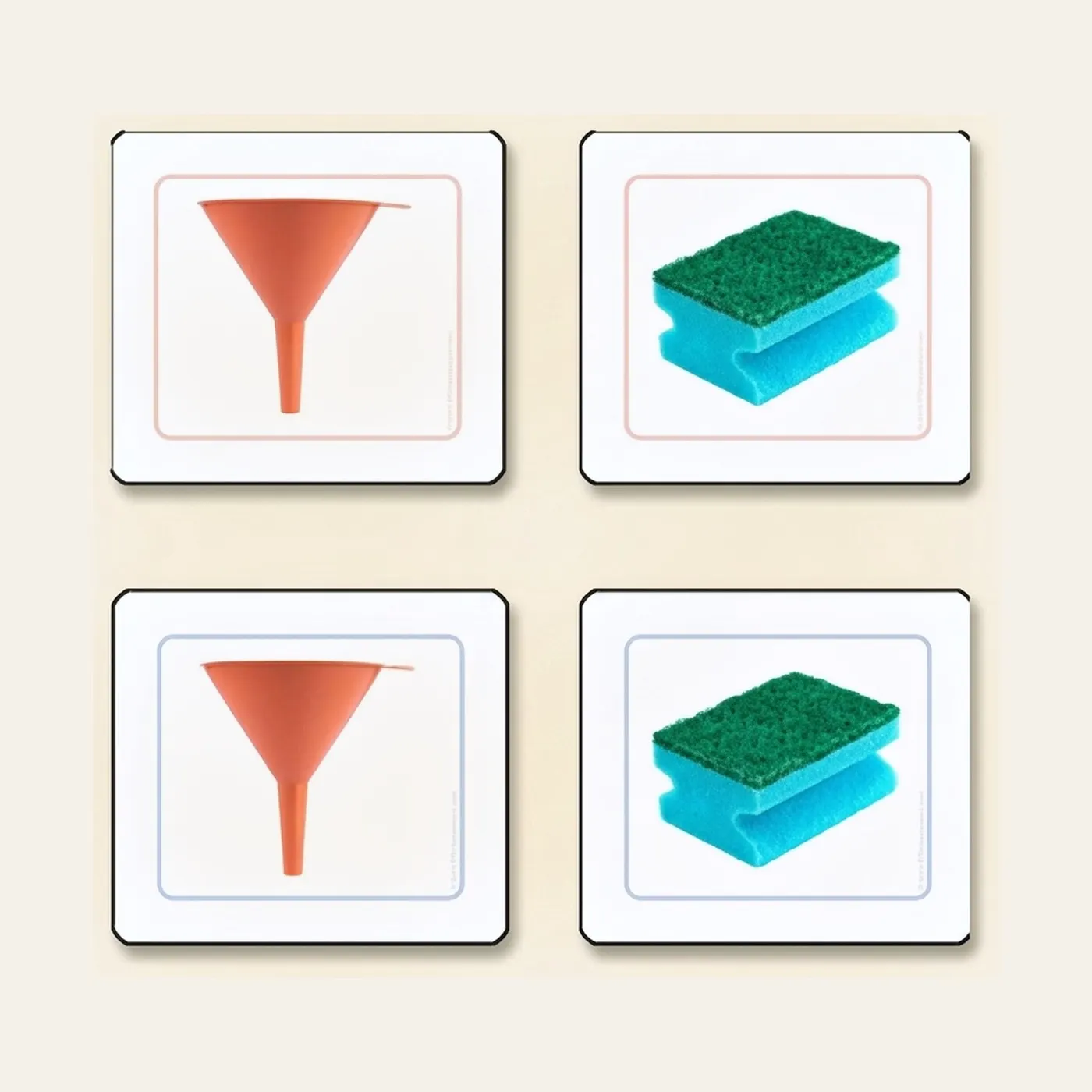 Kitchen Utensils Matching Cards: Montessori material | Faborino