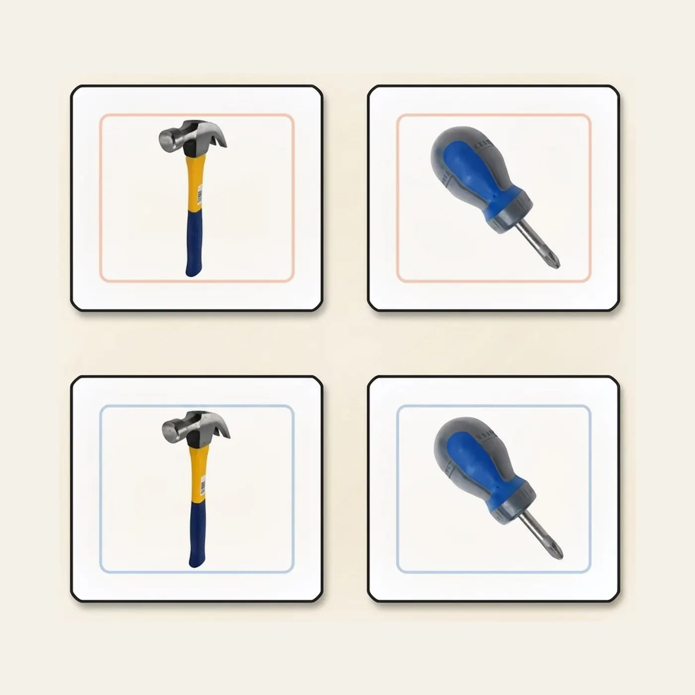 Tools Matching Cards: Montessori material | Faborino