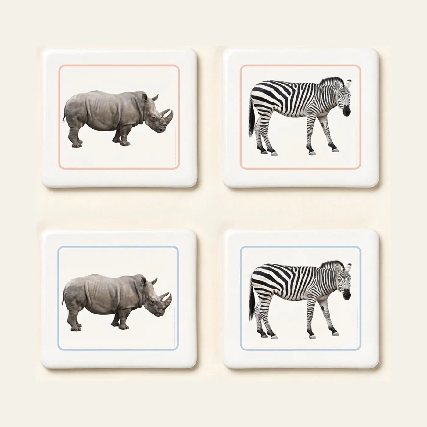 Animales Africanos Trabajo De Emparejar (Spanish Edition)