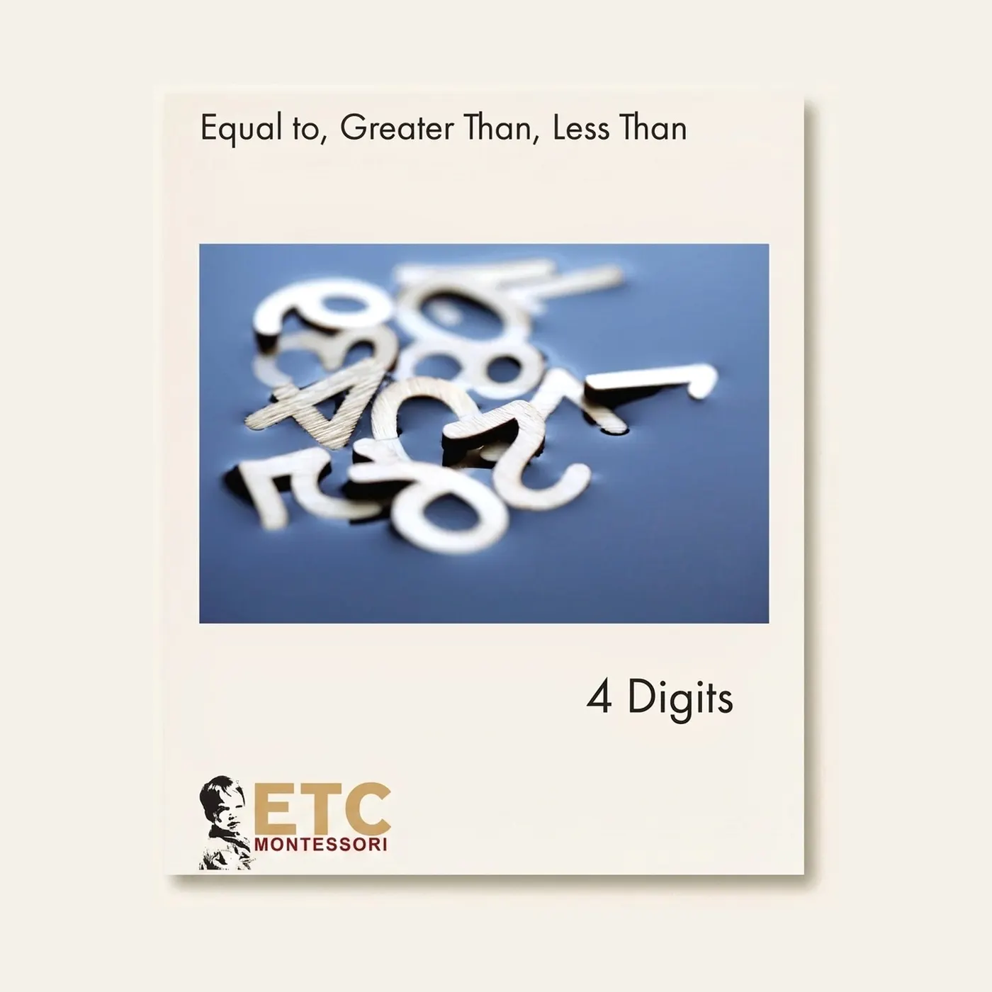 Equal - Greater - Less Than (Up To 4 Digits): Montessori material | Faborino