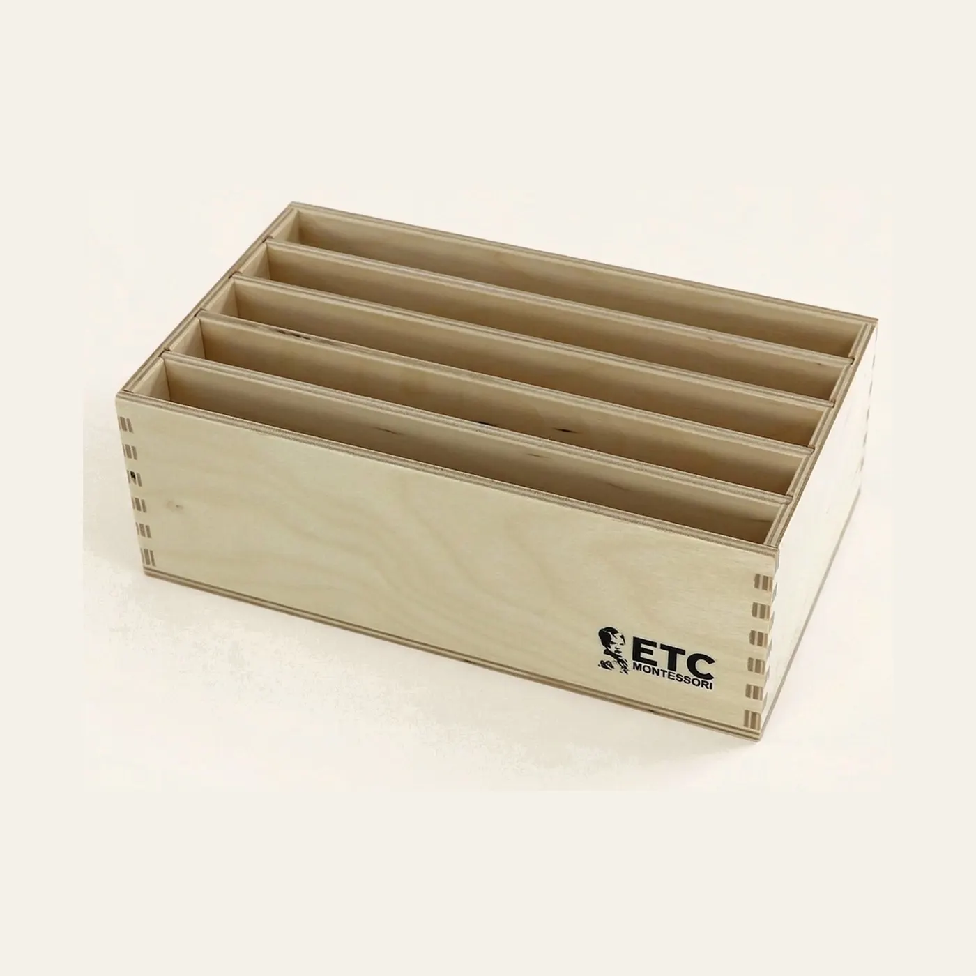 Large Slotted Card Container: Montessori material | Faborino