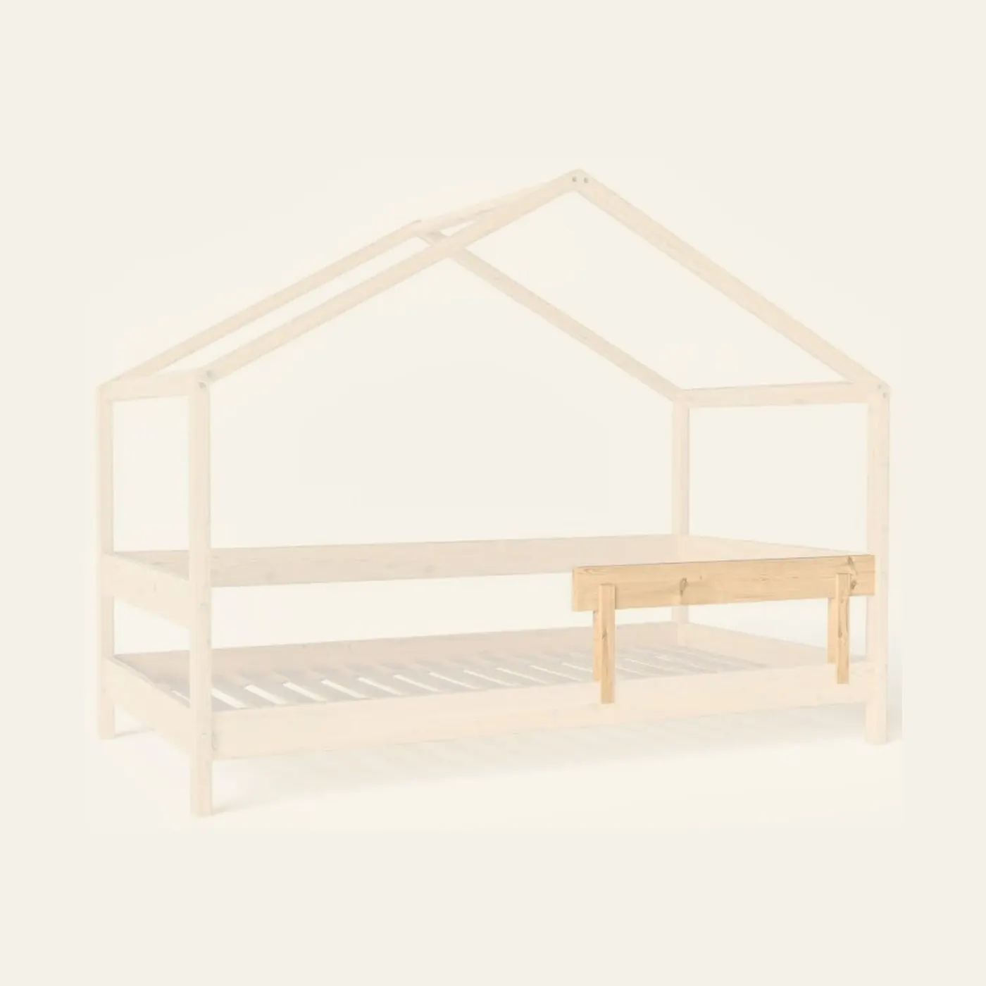 Accessory YappyHytte house bed additional barrier, NATURAL: Montessori material | Faborino
