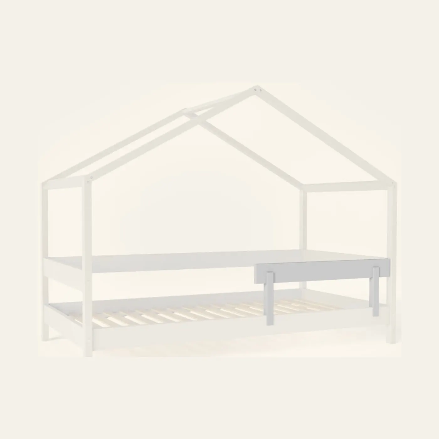 Accessory YappyHytte house bed additional barrier, LIGHT GREY
