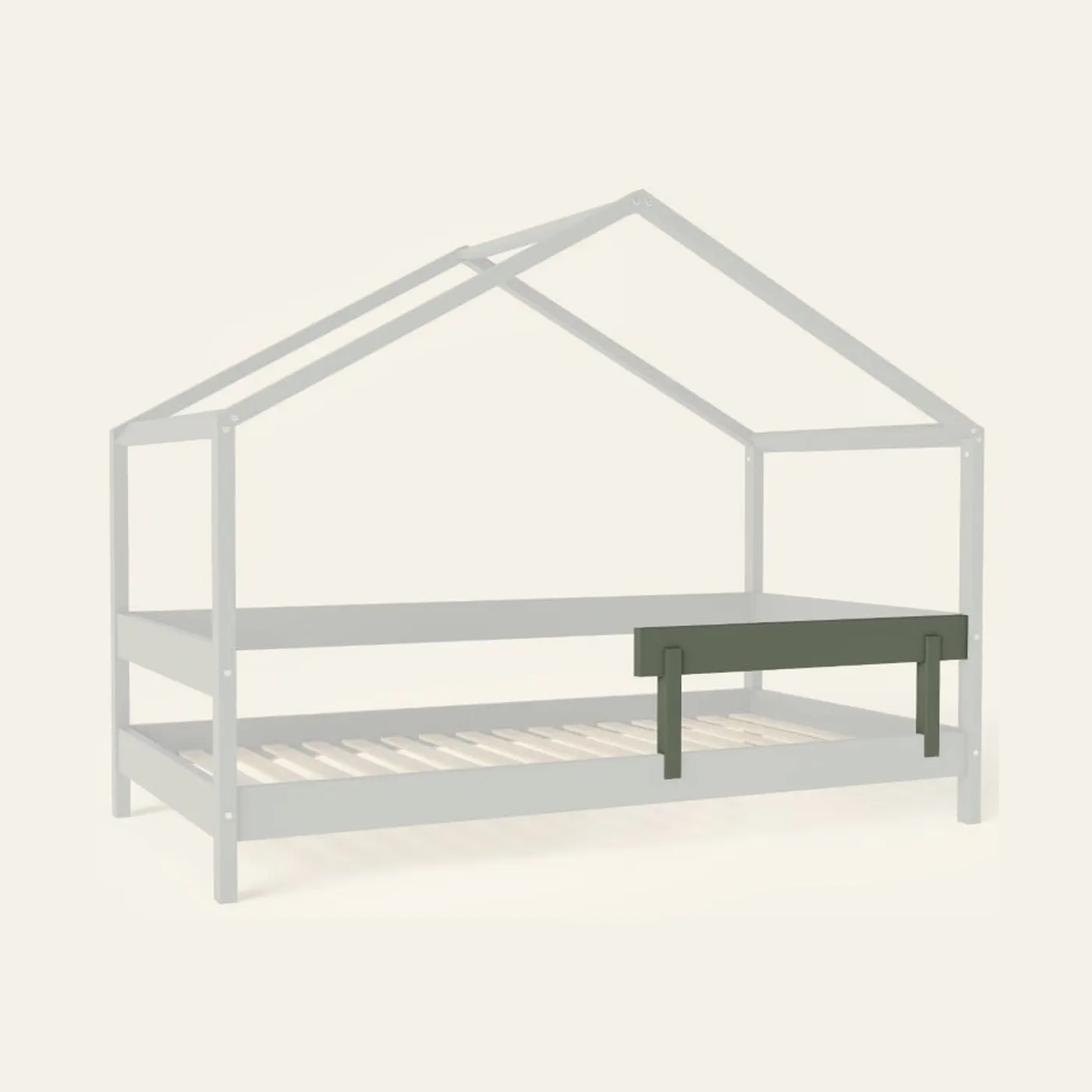 Accessory YappyHytte house bed additional barrier, GREEN: Montessori material | Faborino