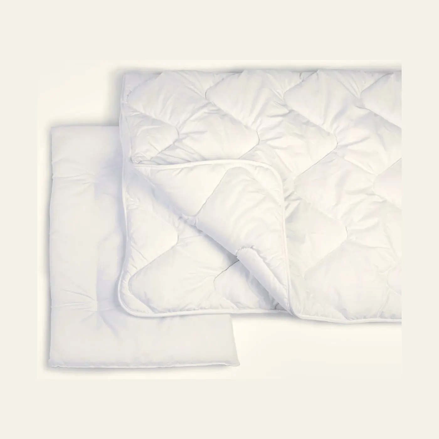 Aloe Vera quilt and pillow set 100x130 + 40x60cm: Montessori material | Faborino