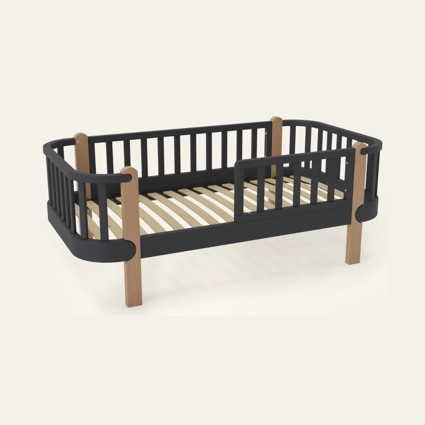 YappyÉtude toddler bed 160x80cm, ANTHRACITE: Montessori material | Faborino