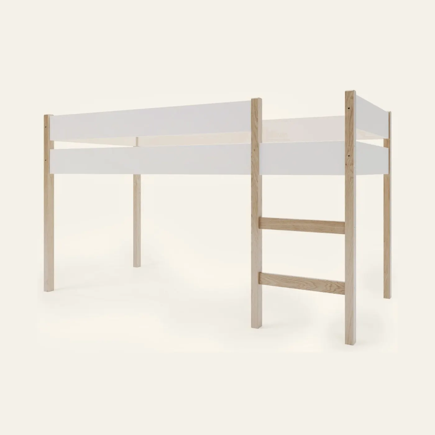 YappyGrott half-high bed 90x200cm, WHITE: Montessori material | Faborino
