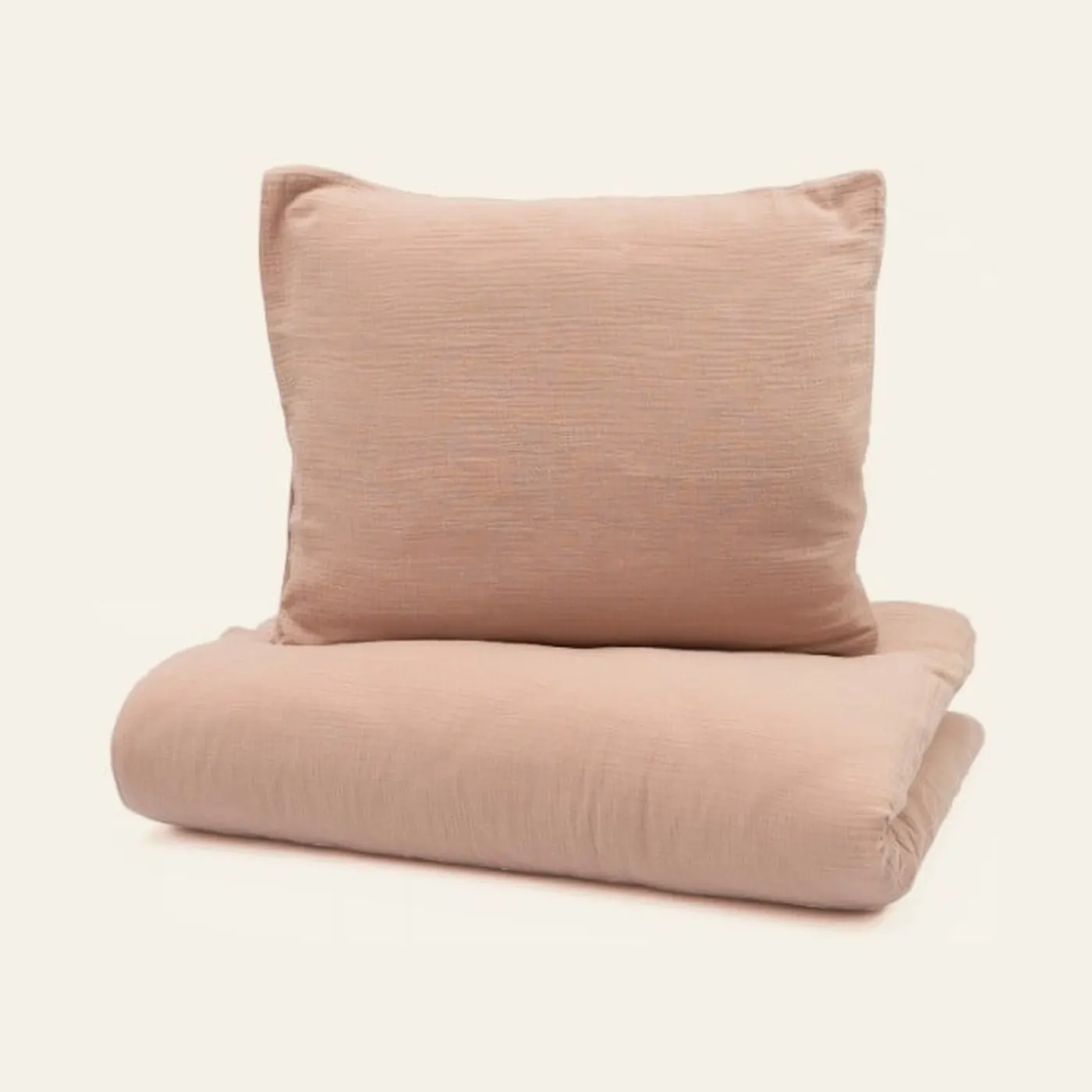 YappyMuslin Cocoa bedding set: Montessori material | Faborino