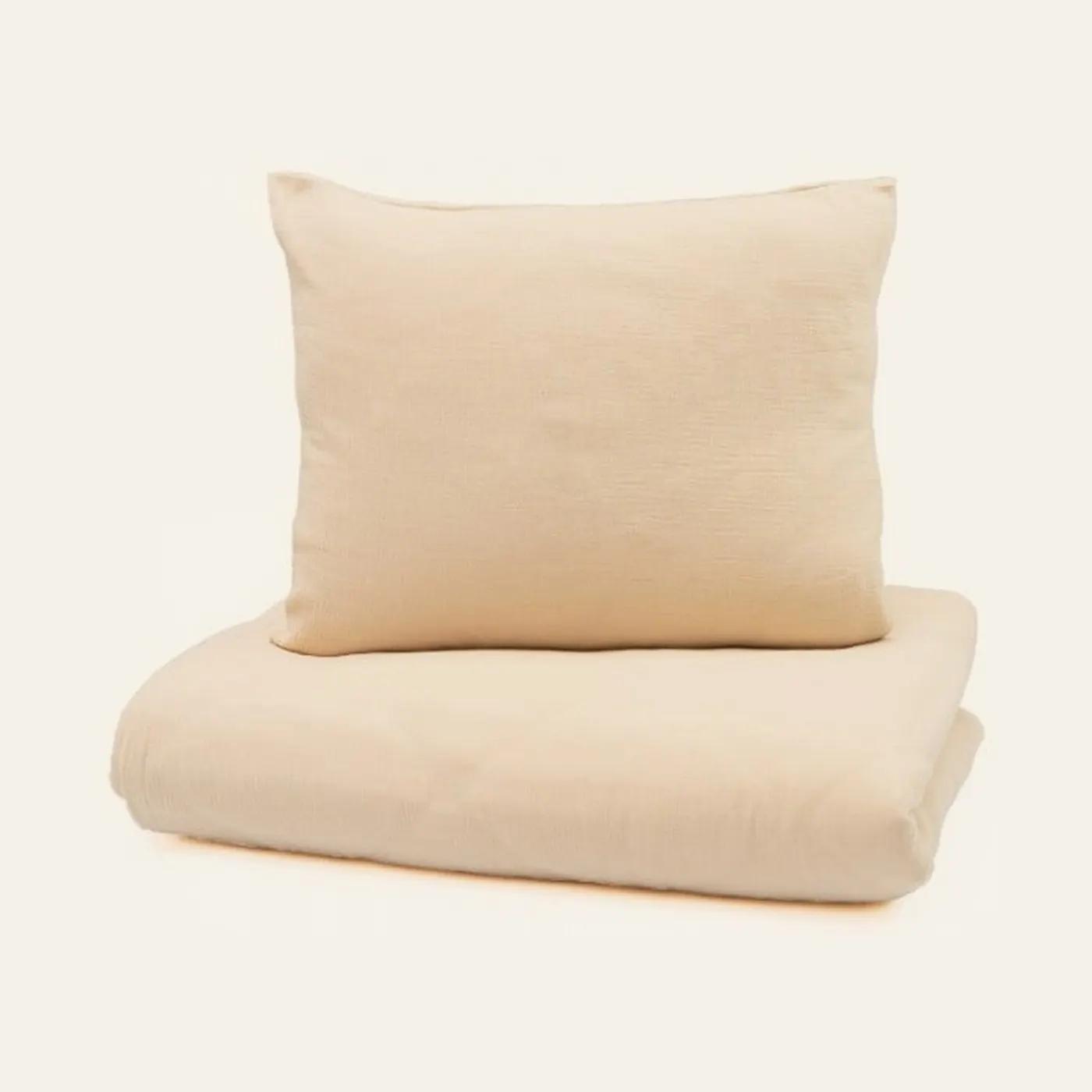 YappyMuslin Beige bedding set: Montessori material | Faborino