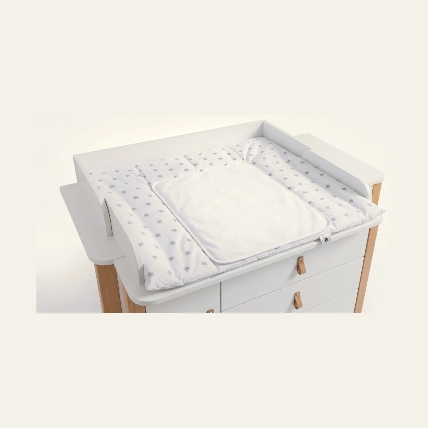 Yappy NordWhite II changing pad + 2 sheets waterproof (72 x 80cm): Montessori material | Faborino