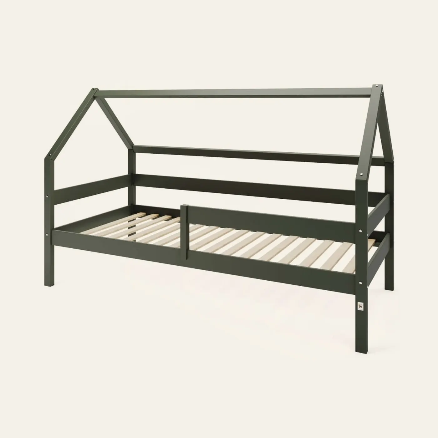 YappySole house bed 200-90cm, GREEN: Montessori material | Faborino
