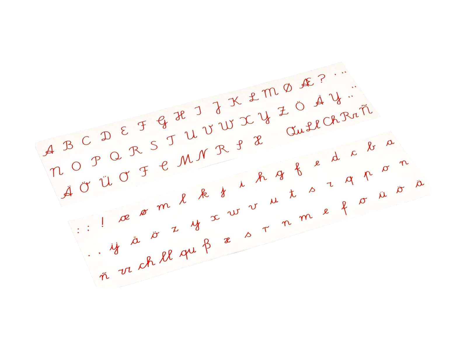 Printed Alphabet: International Cursive - Red: maker's photo