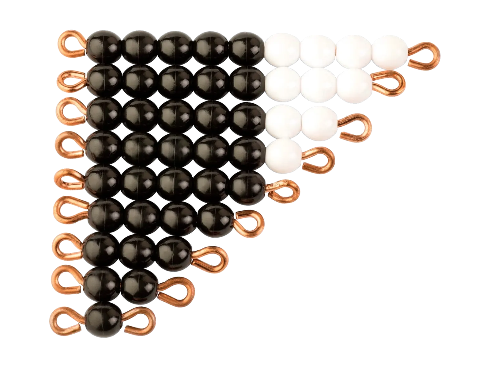 Black And White Bead Stairs - Individual Beads Nylon: 1 Set: maker's photo