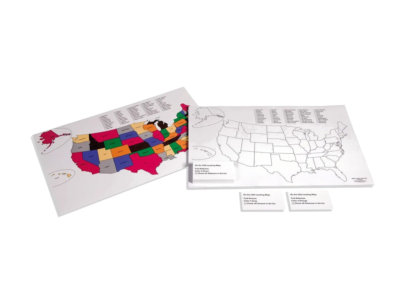 Mapa USA: 50 farebne odlíšených štátov: fotka výrobcu