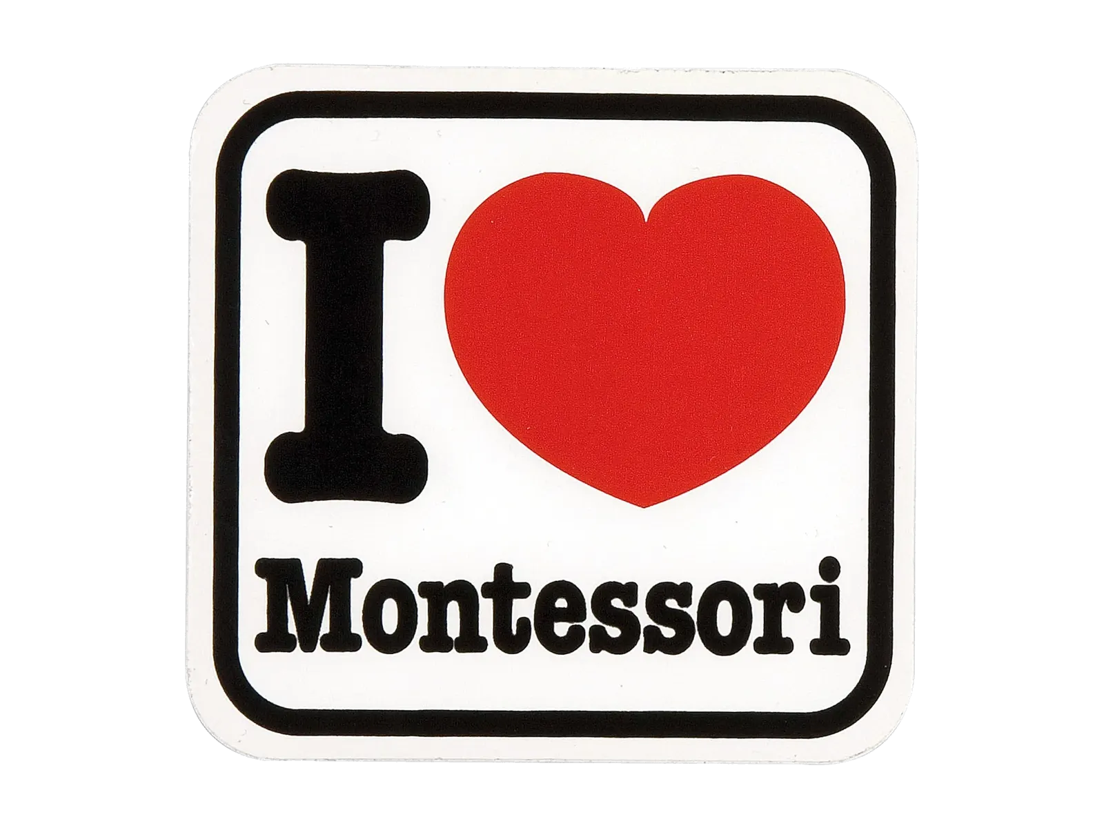 Vinylová nálepka: Milujem Montessori: fotka výrobcu