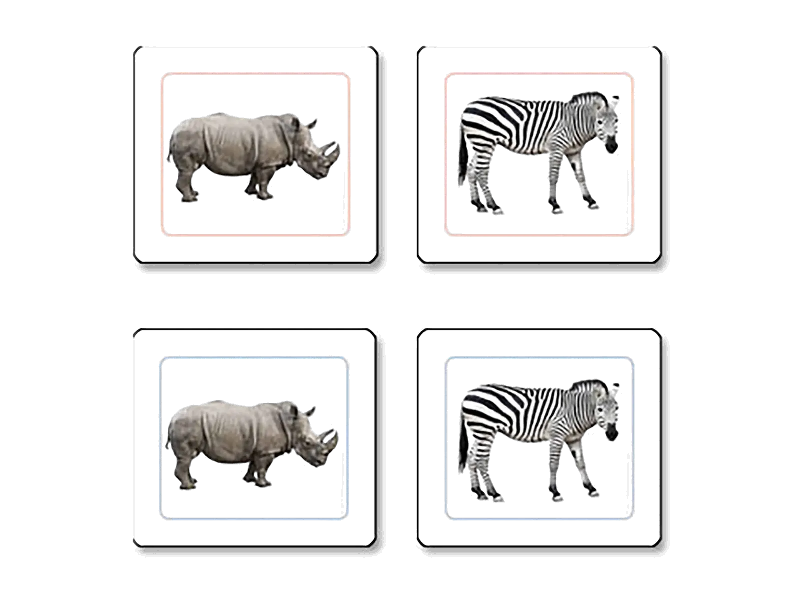 Přiřazovací karty afrických zvířat (španělsky): fotka výrobce