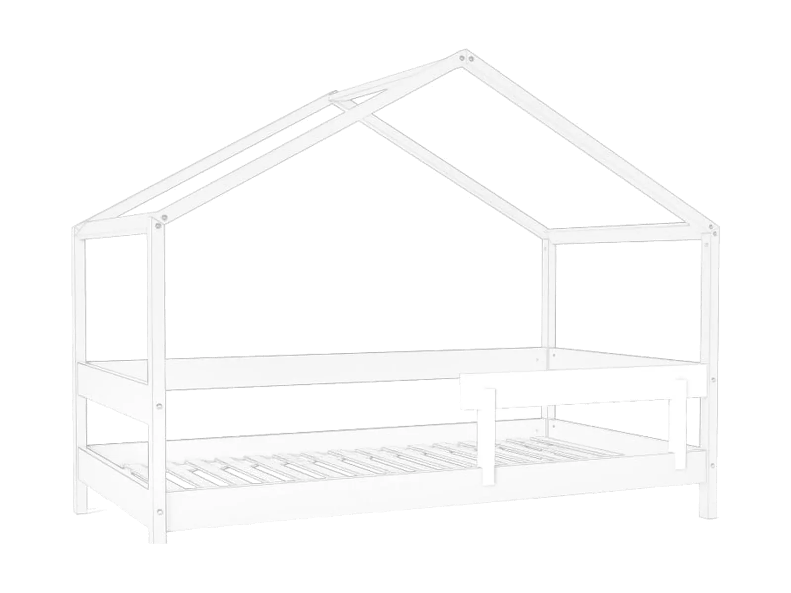 Accessory YappyHytte house bed additional barrier, white: maker's photo