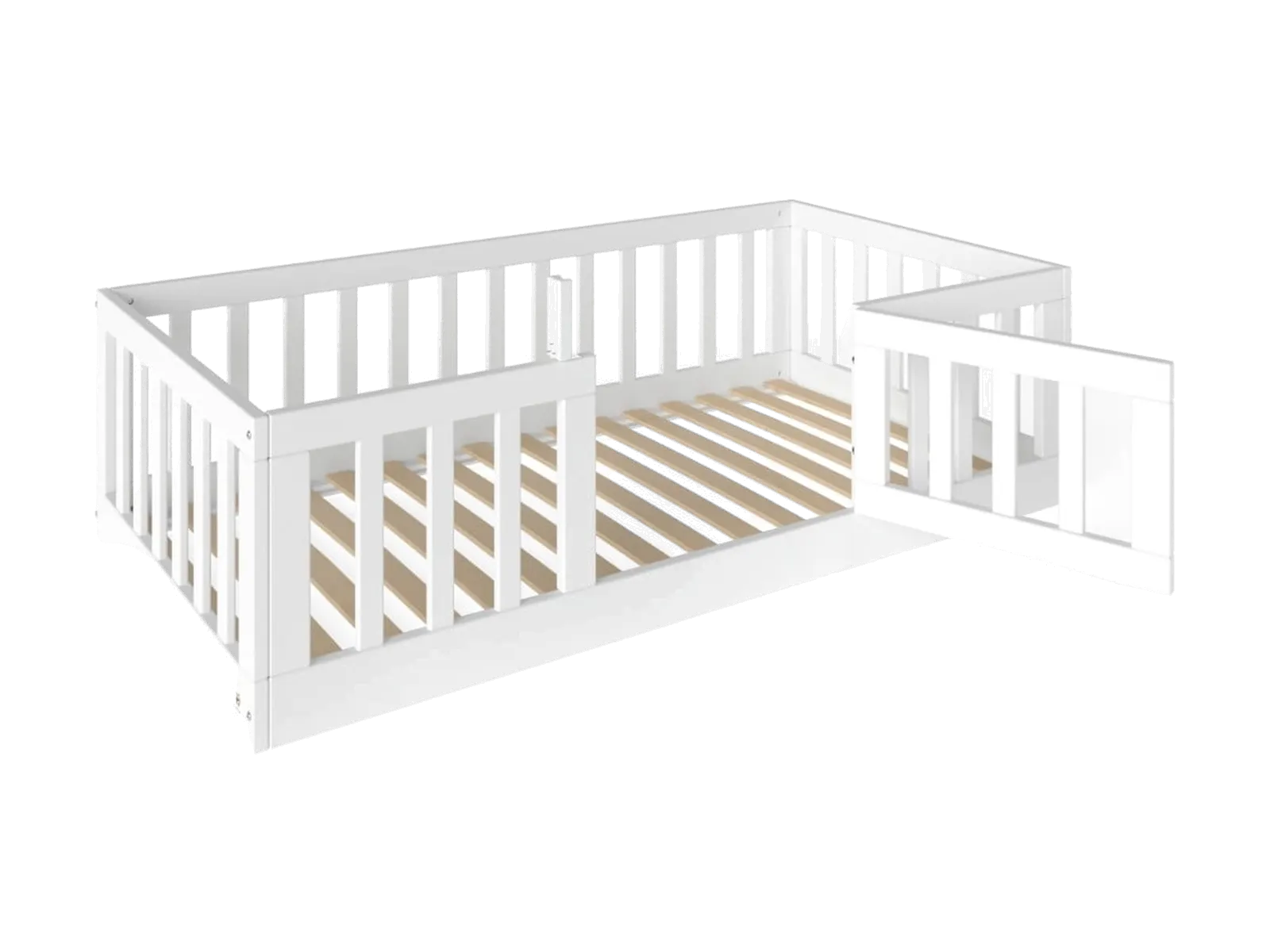 YappyCasa floor bed with a door 160-80cm, white: maker's photo