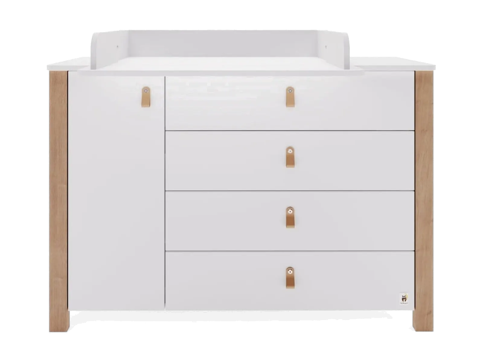Wickelkommode YappyÉtude II mit Wickelaufsatz, Breite 120cm, Weiß: Foto des Herstellers