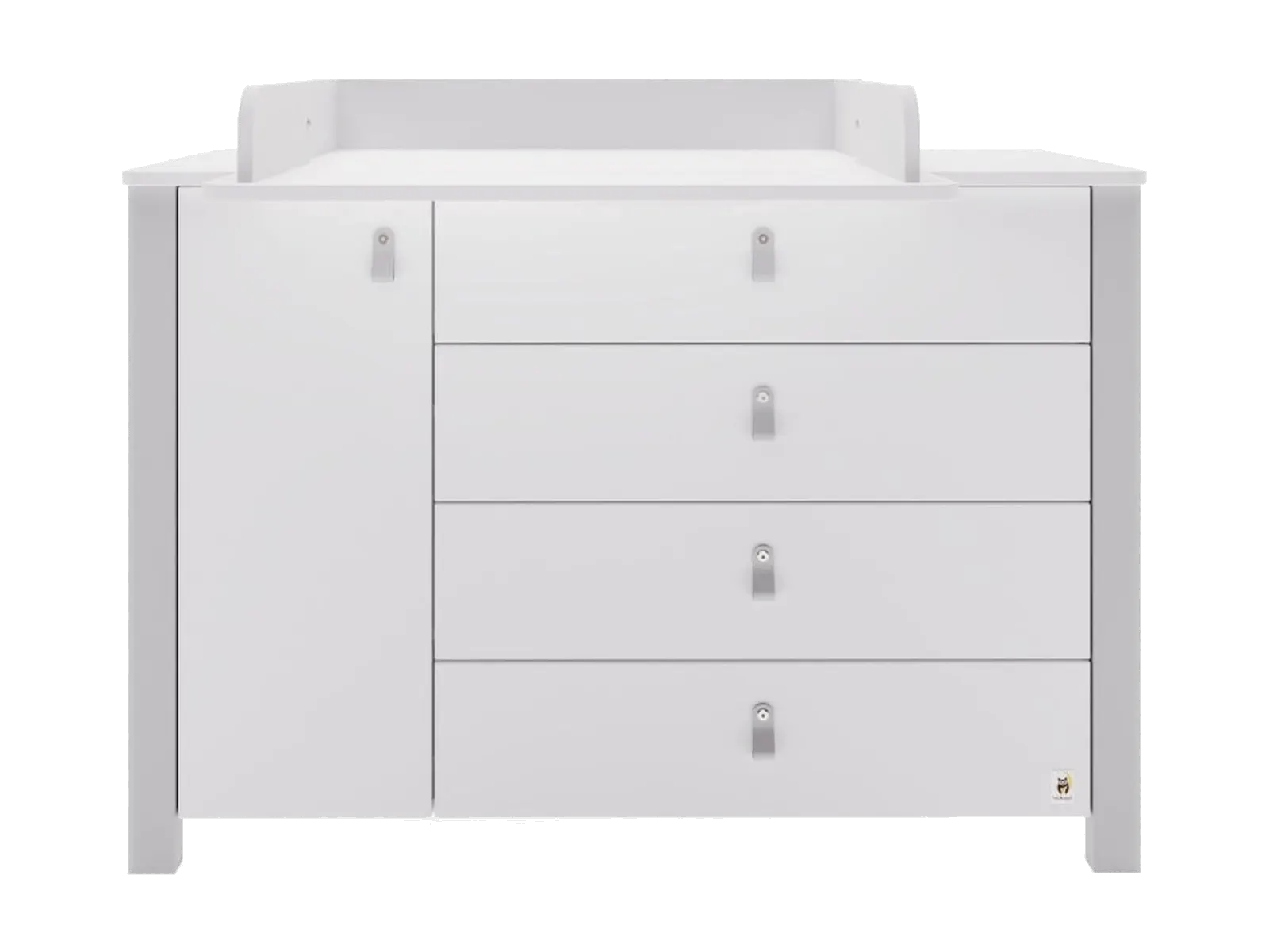 Wickelkommode YappyÉtude II mit Wickelaufsatz, Breite 120cm, Himmelgrau: Foto des Herstellers