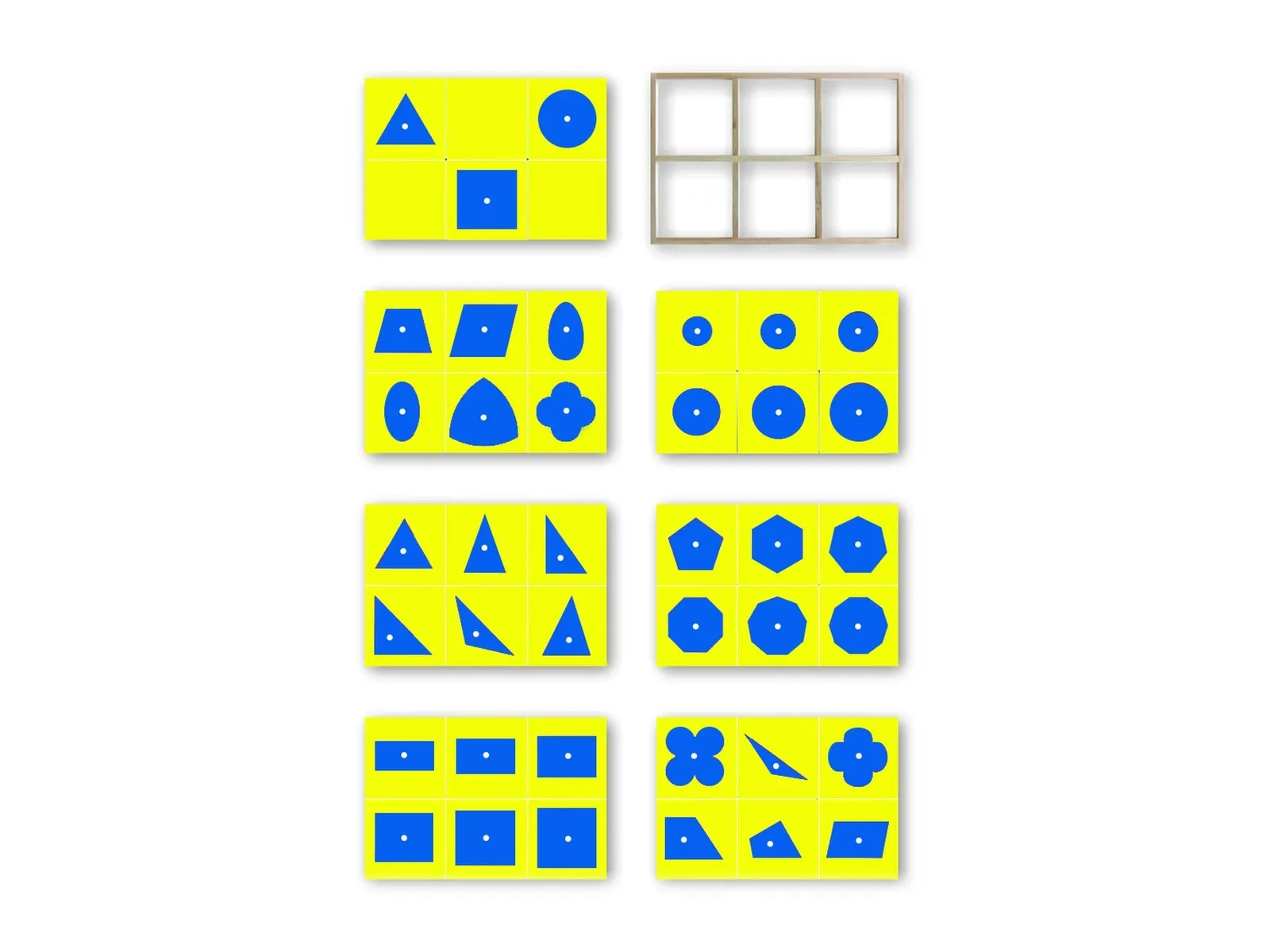 Geometric Insets: Blue & Yellow: maker's photo