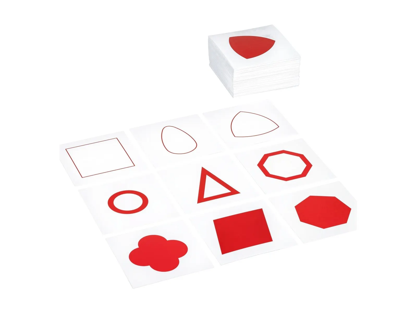 Geometric Form Cards Red & White: maker's photo