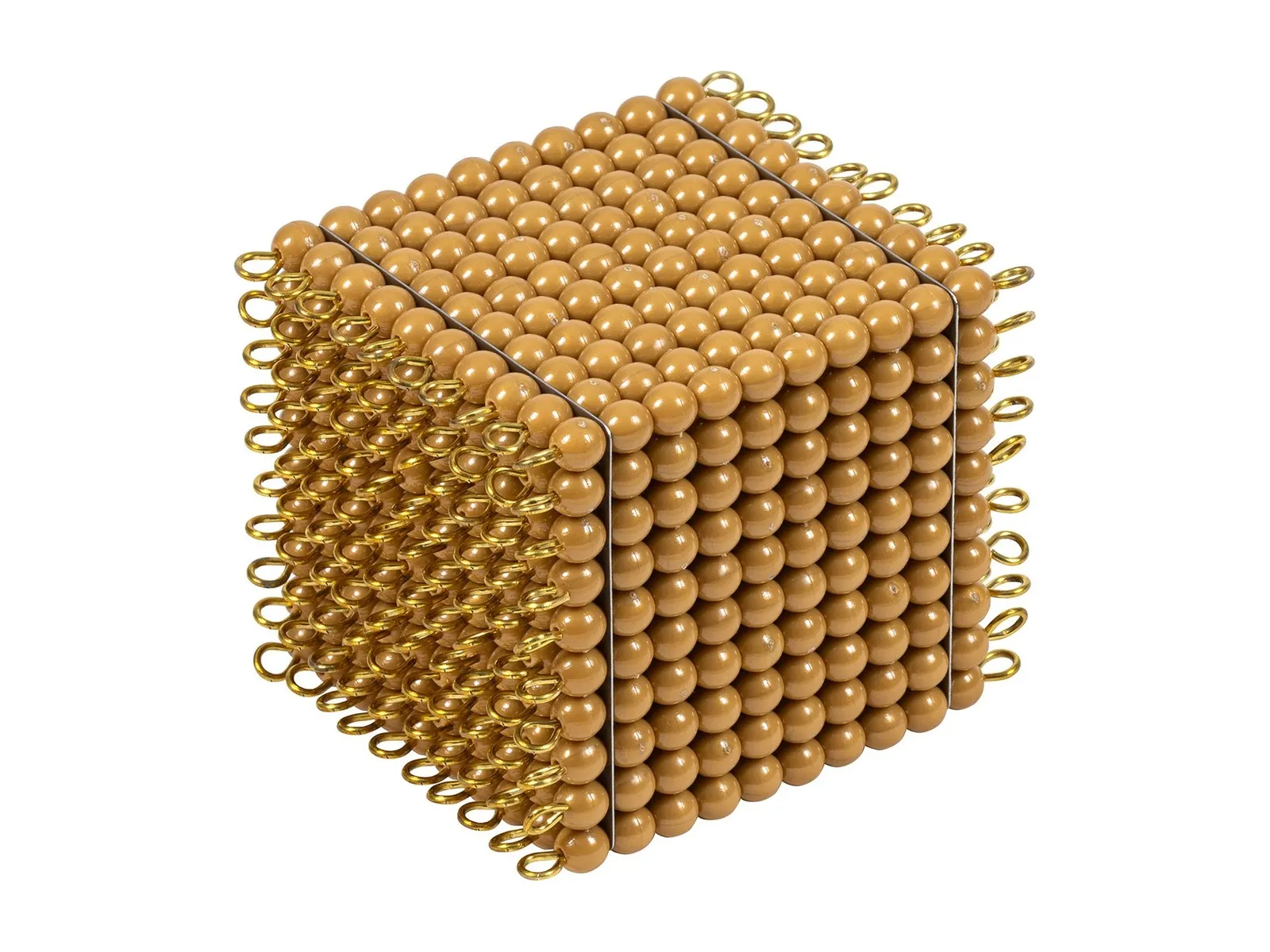 One Golden Bead Cube Of 1000: Individual Beads Nylon: maker's photo