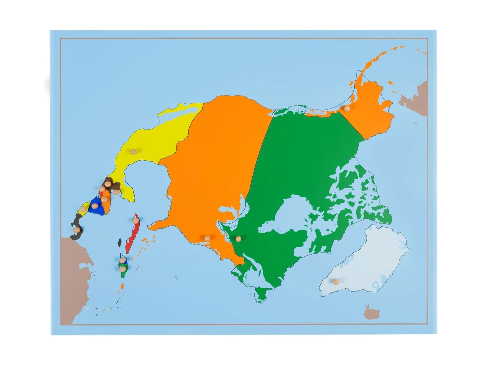 Puzzle map North America: maker's photo
