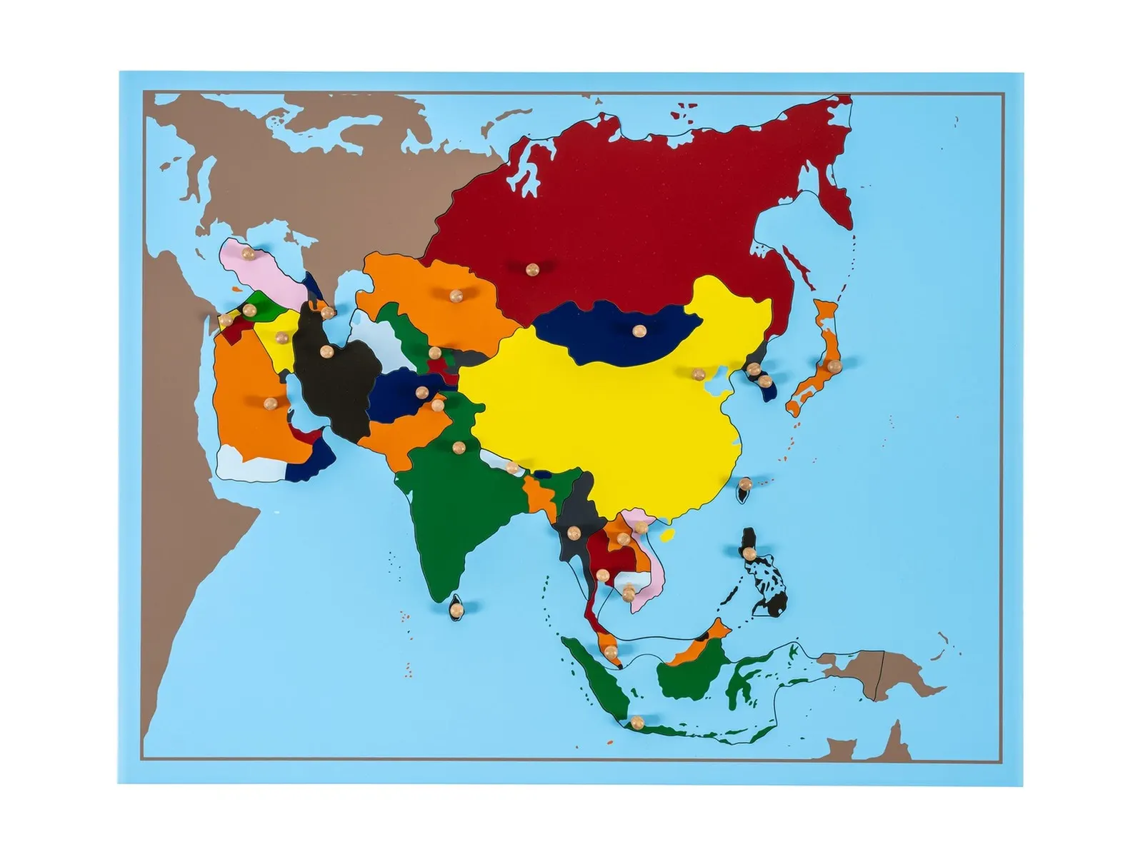 Puzzle mapa Asie: úvod do geografie kontinentu: fotka výrobce