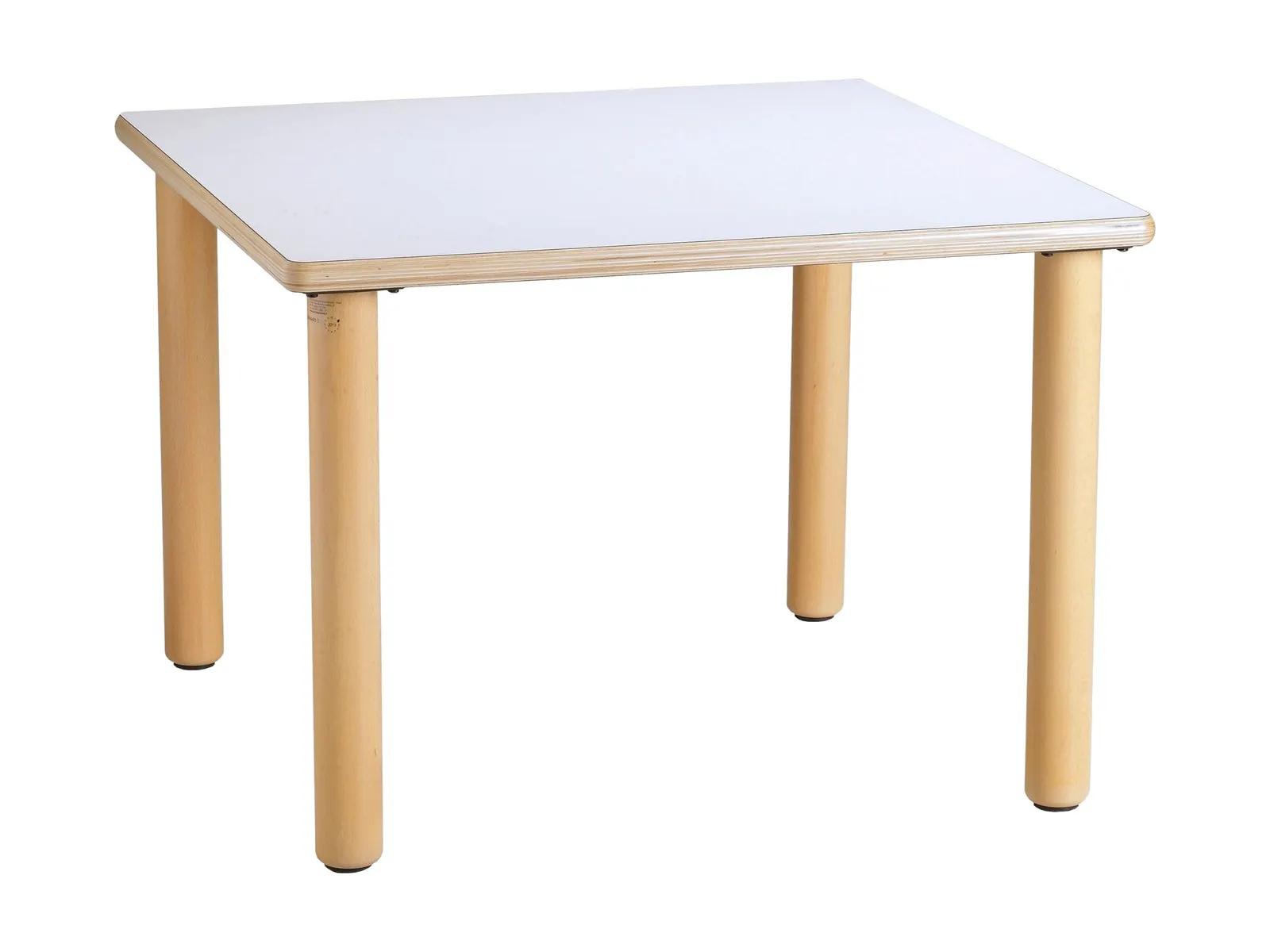 Štvorcová doska stola 60 x 60 cm: mliečne biely laminát: fotka výrobcu