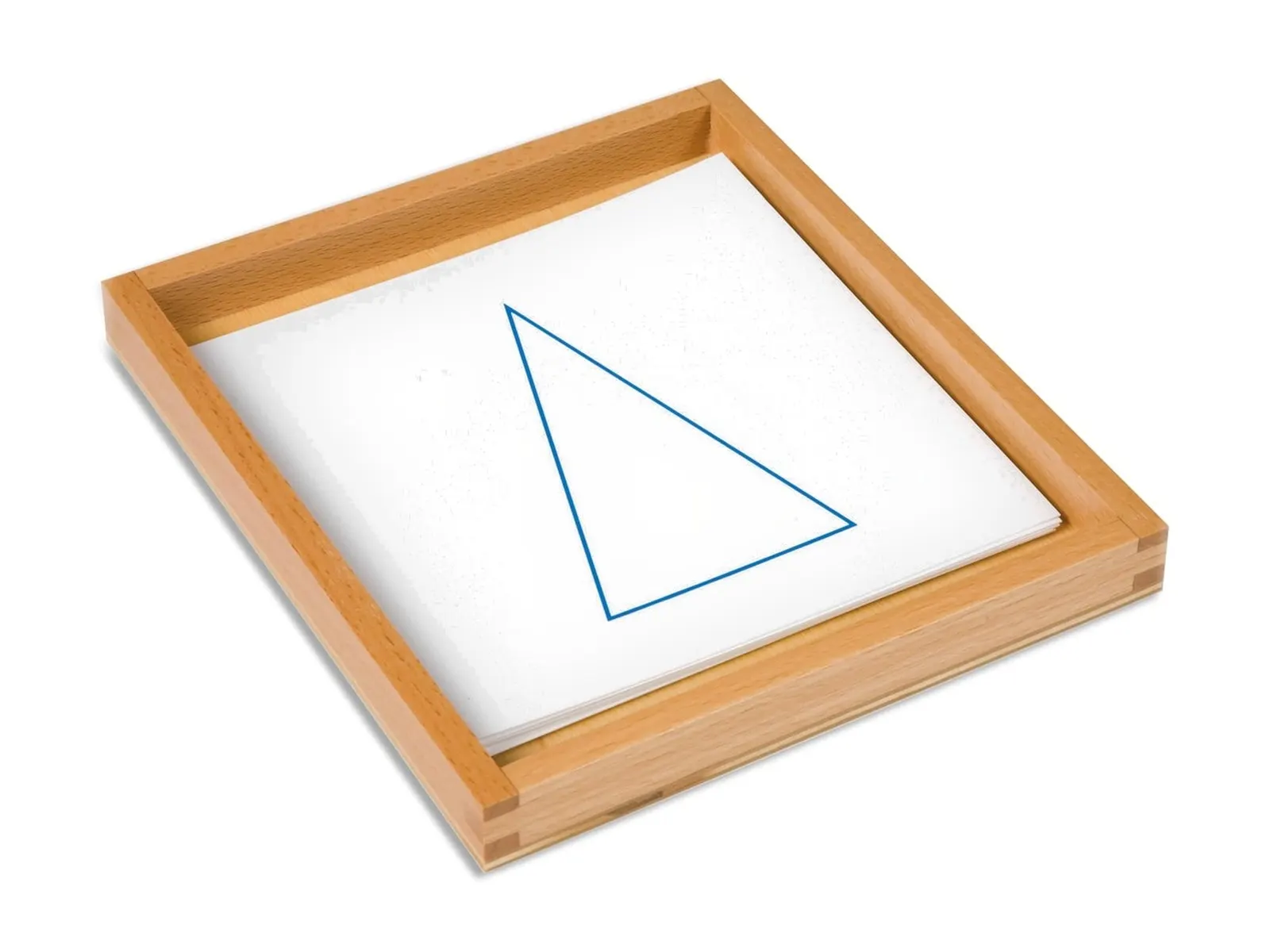 Geometrické karty: rozpoznávání tvarů s modrým trojúhelníkem: fotka výrobce