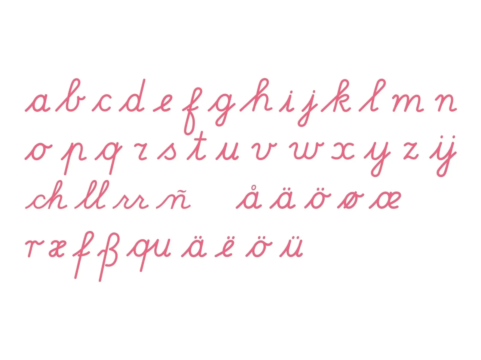Medium Movable Alphabet: International Cursive - Red: maker's photo