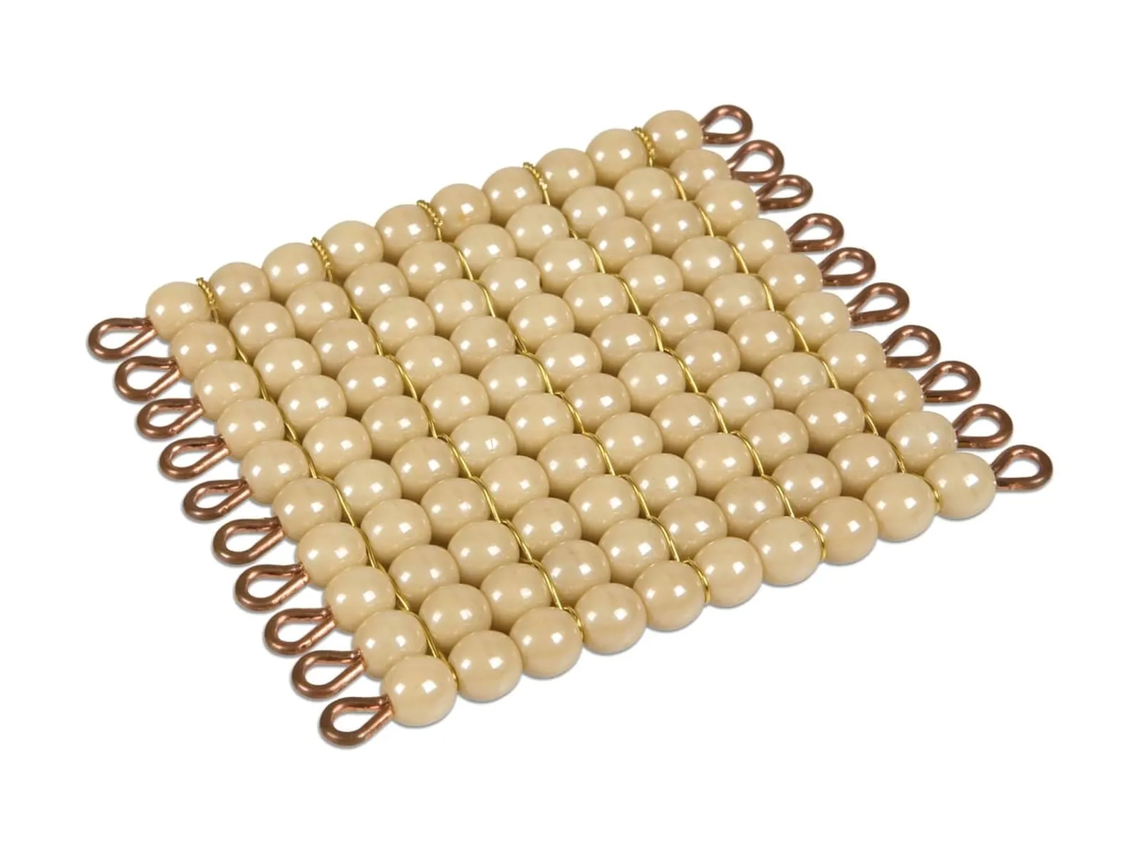 One Golden Bead Square Of 100: Individual Beads Glass: maker's photo
