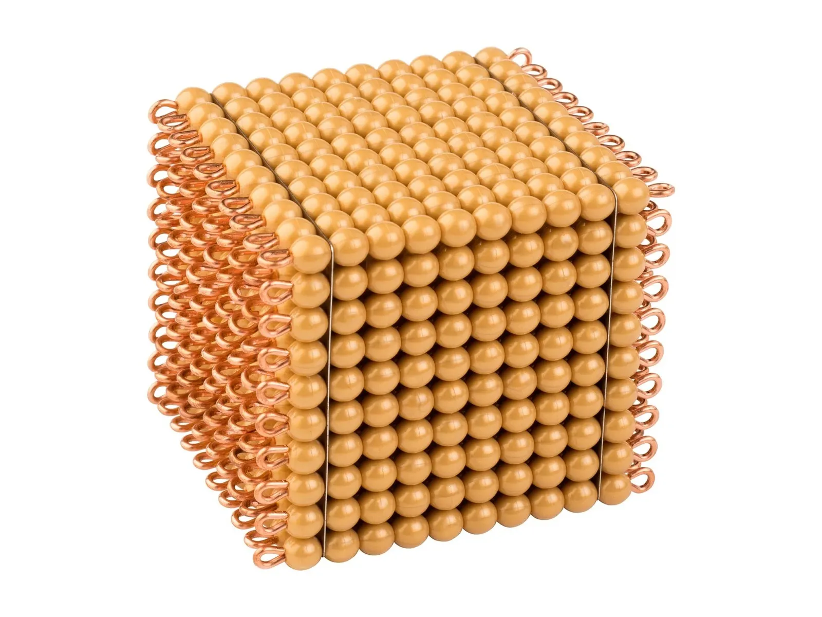 Goldener Perlenwürfel 1000: Einzelne Nylon-Beschichtete Perlen: Foto des Herstellers