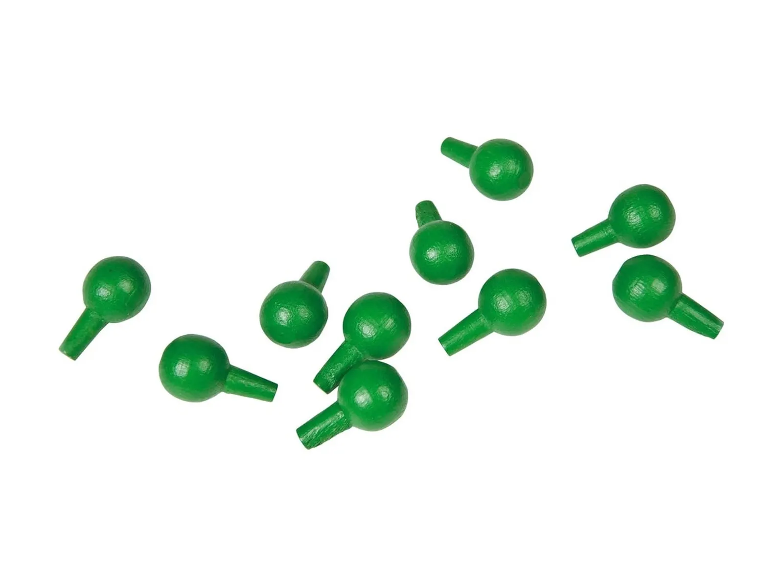 Kolíky pre algebraickú tabuľu: zelené (10): fotka výrobcu