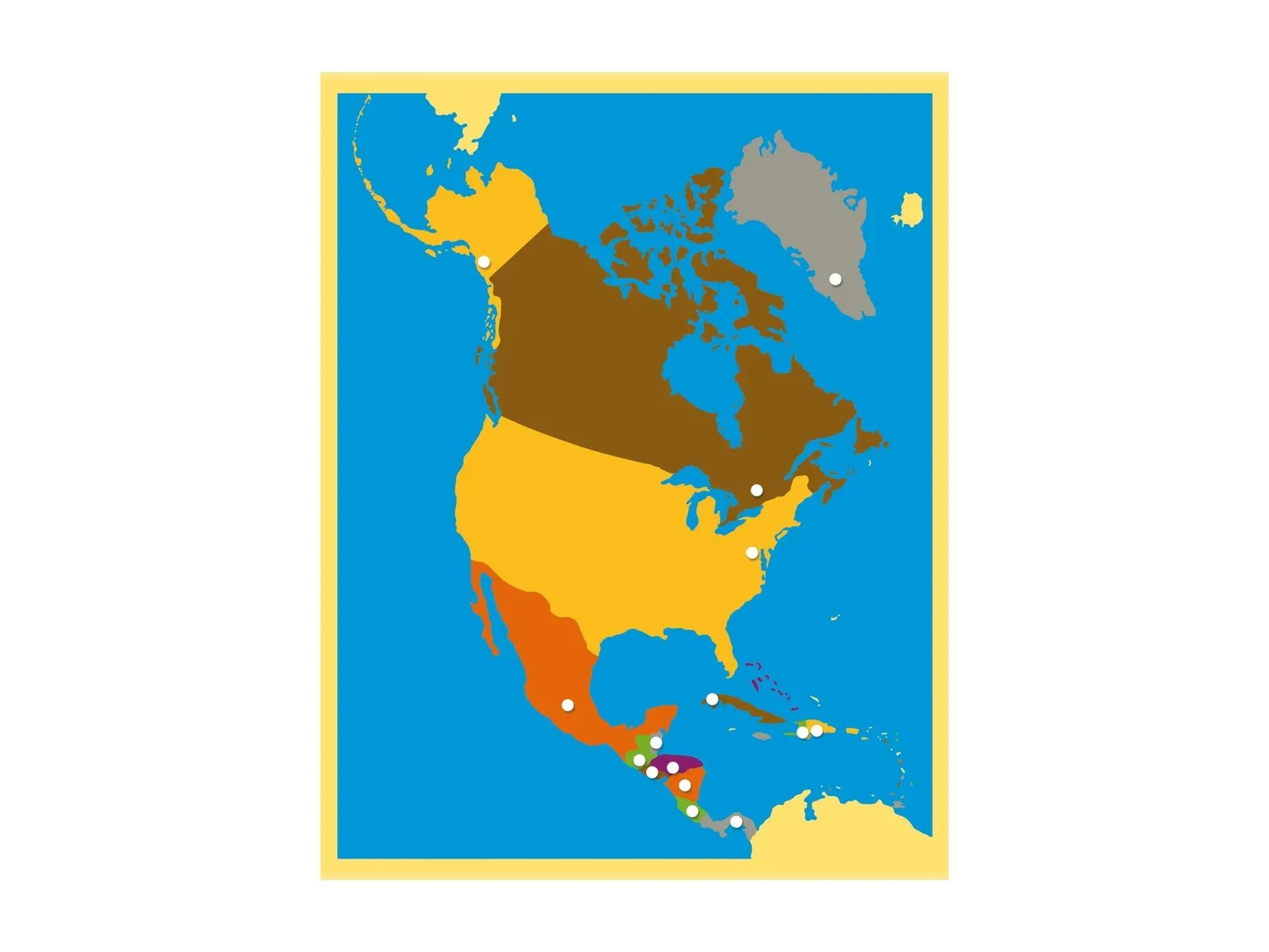 Puzzle mapa: Severná Amerika: fotka výrobcu