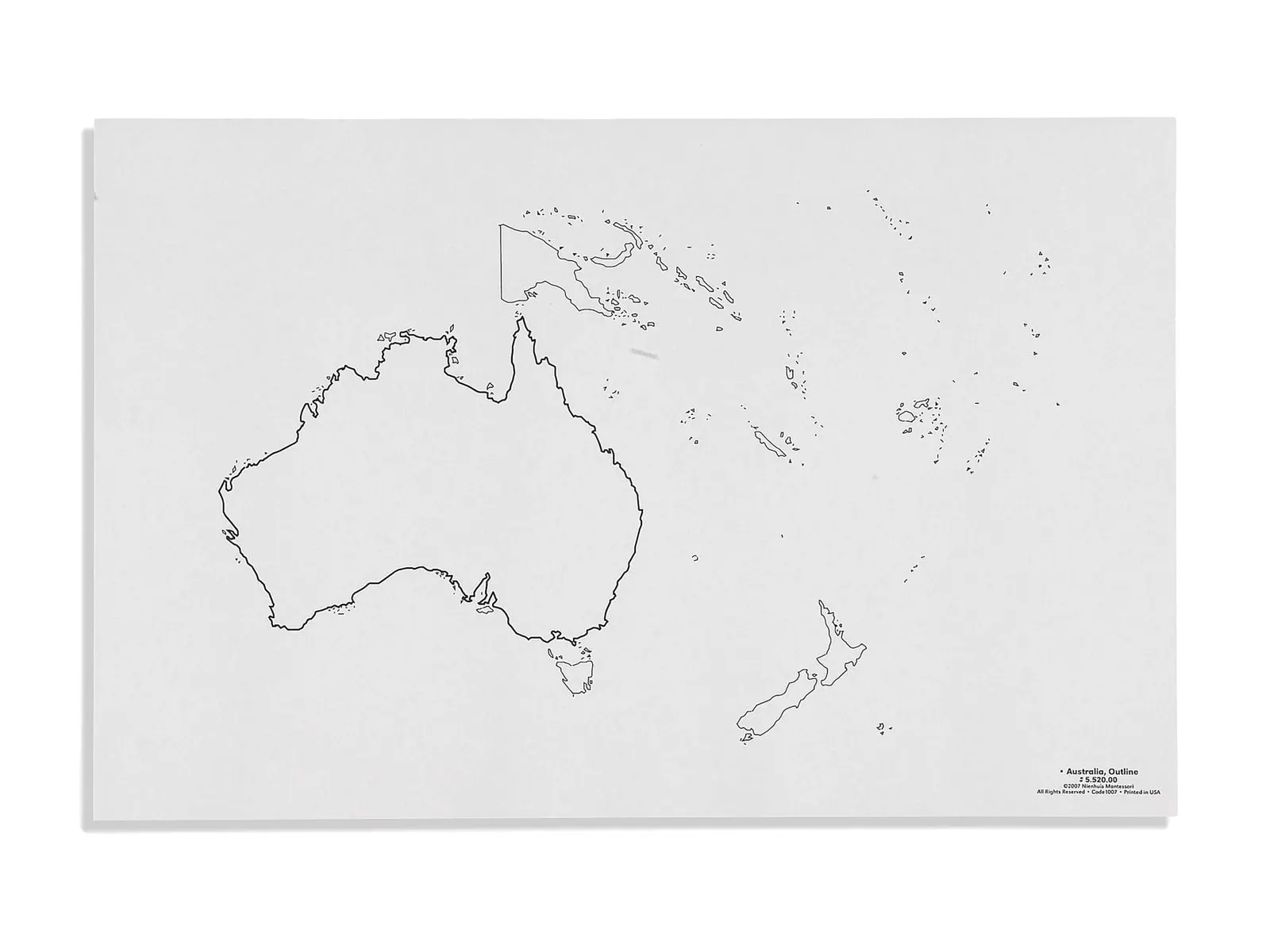 Austrália: Obrysové mapy: Balenie 50 ks: fotka výrobcu
