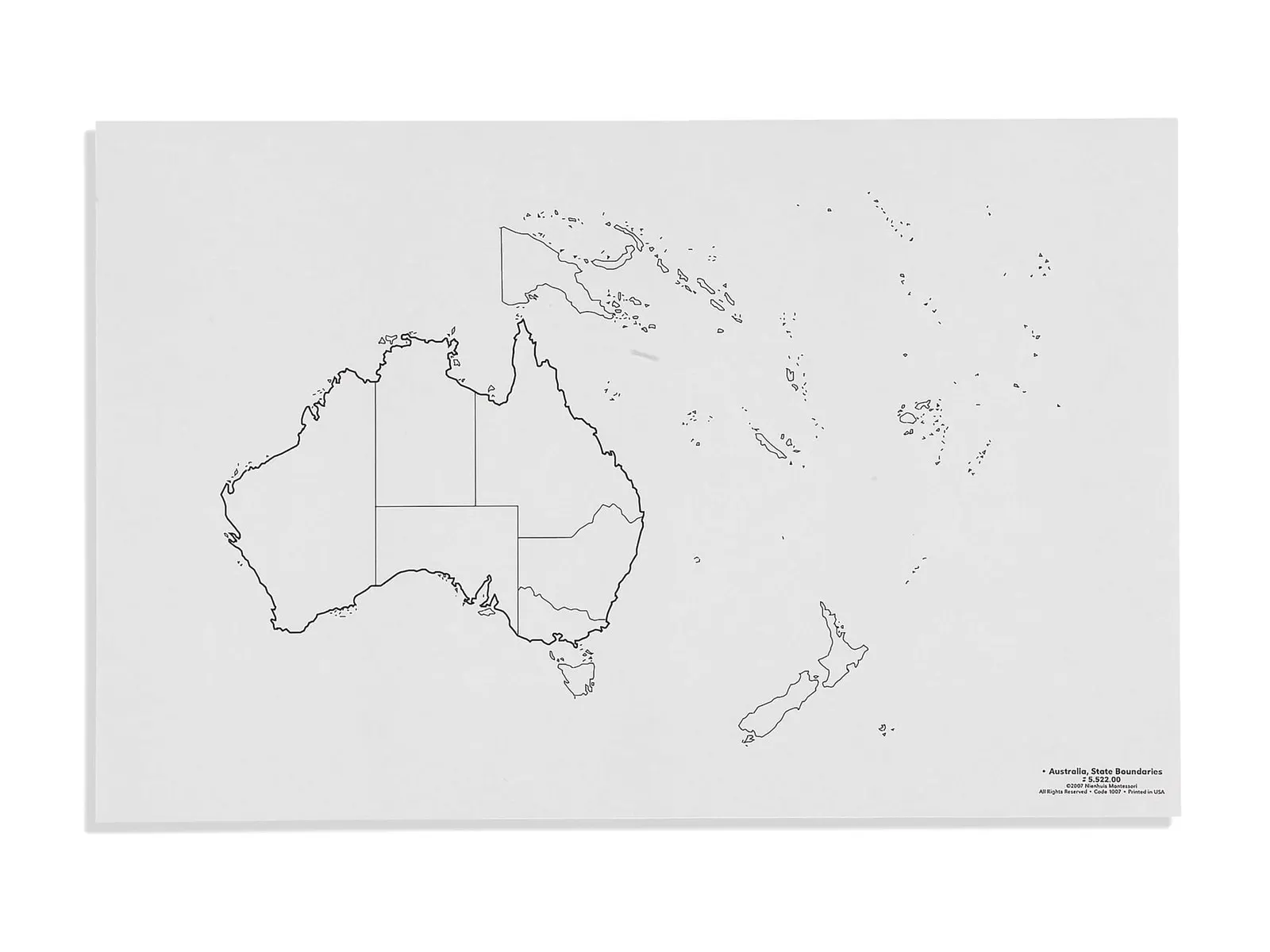 Austrálie: Mapy státních hranic: Balení 50 ks: fotka výrobce