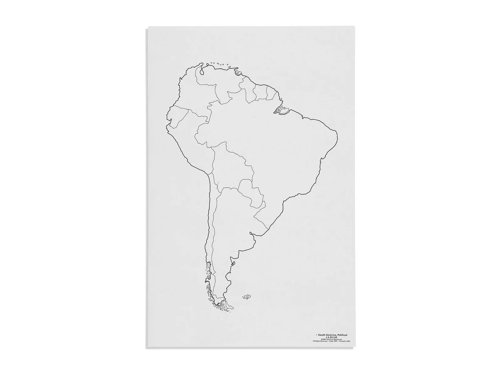 Južná Amerika: Politická mapa (50): fotka výrobcu